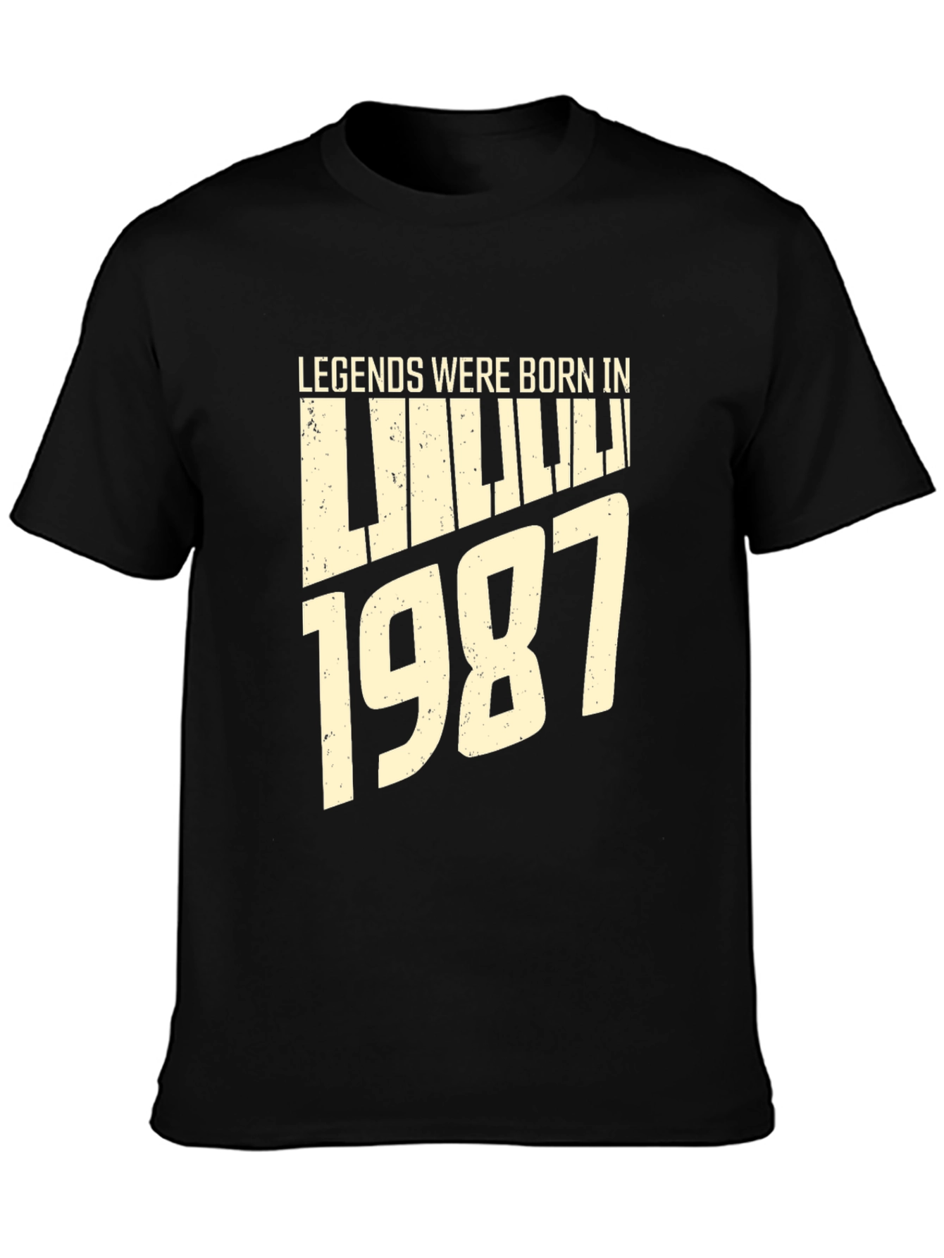 Black Legends Born in 1987 Black T-Shirt view 3