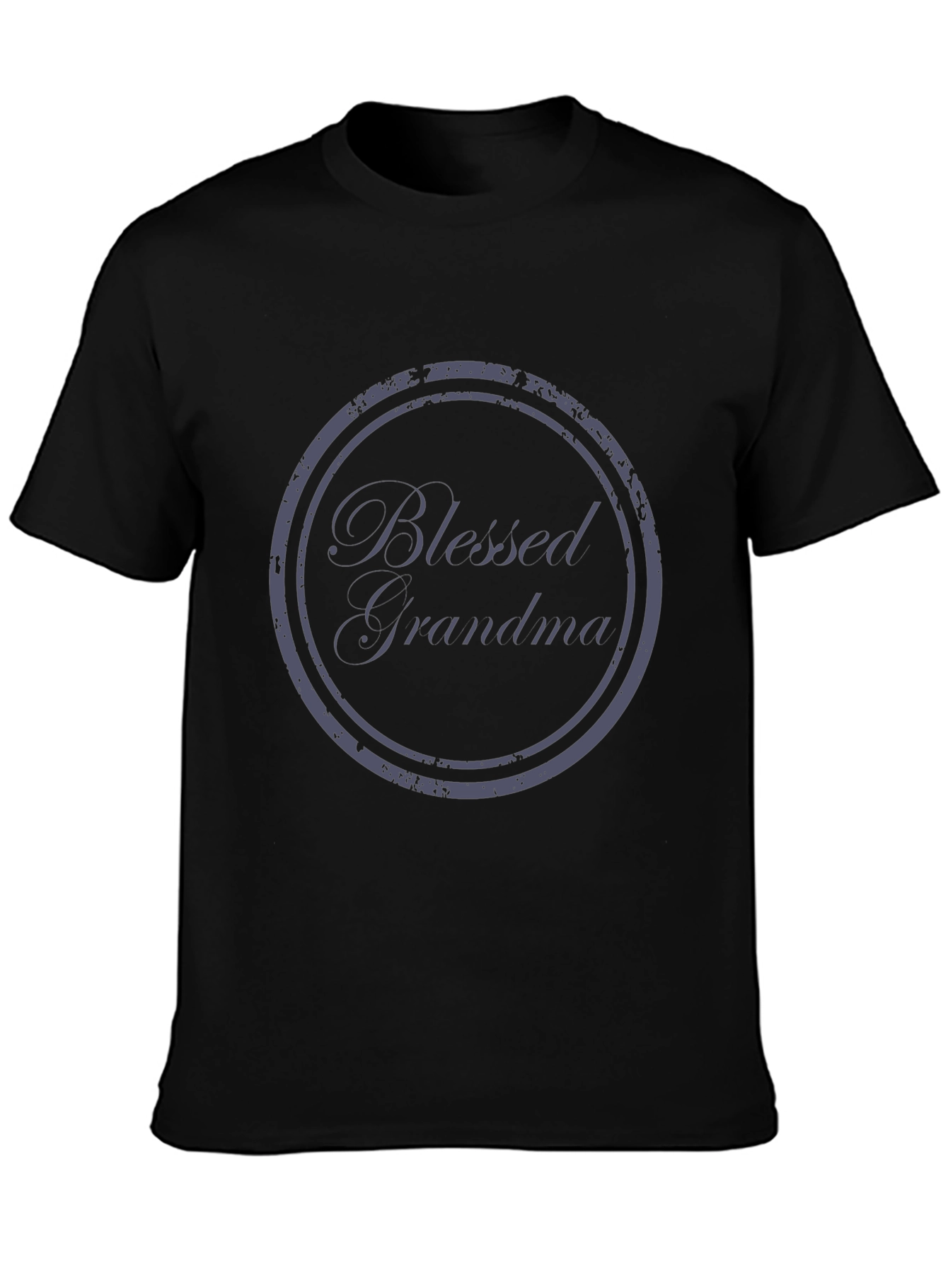 Black Blessed Grandma Graphic Tee - Soft Cotton T-Shirt view 3