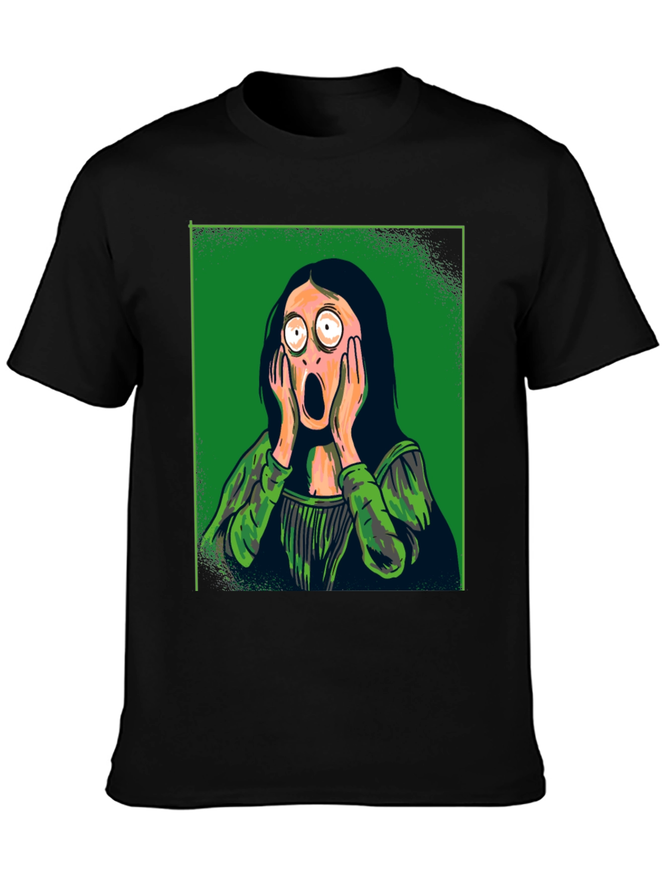 Black Mona Lisa Scream Graphic Tee view 3