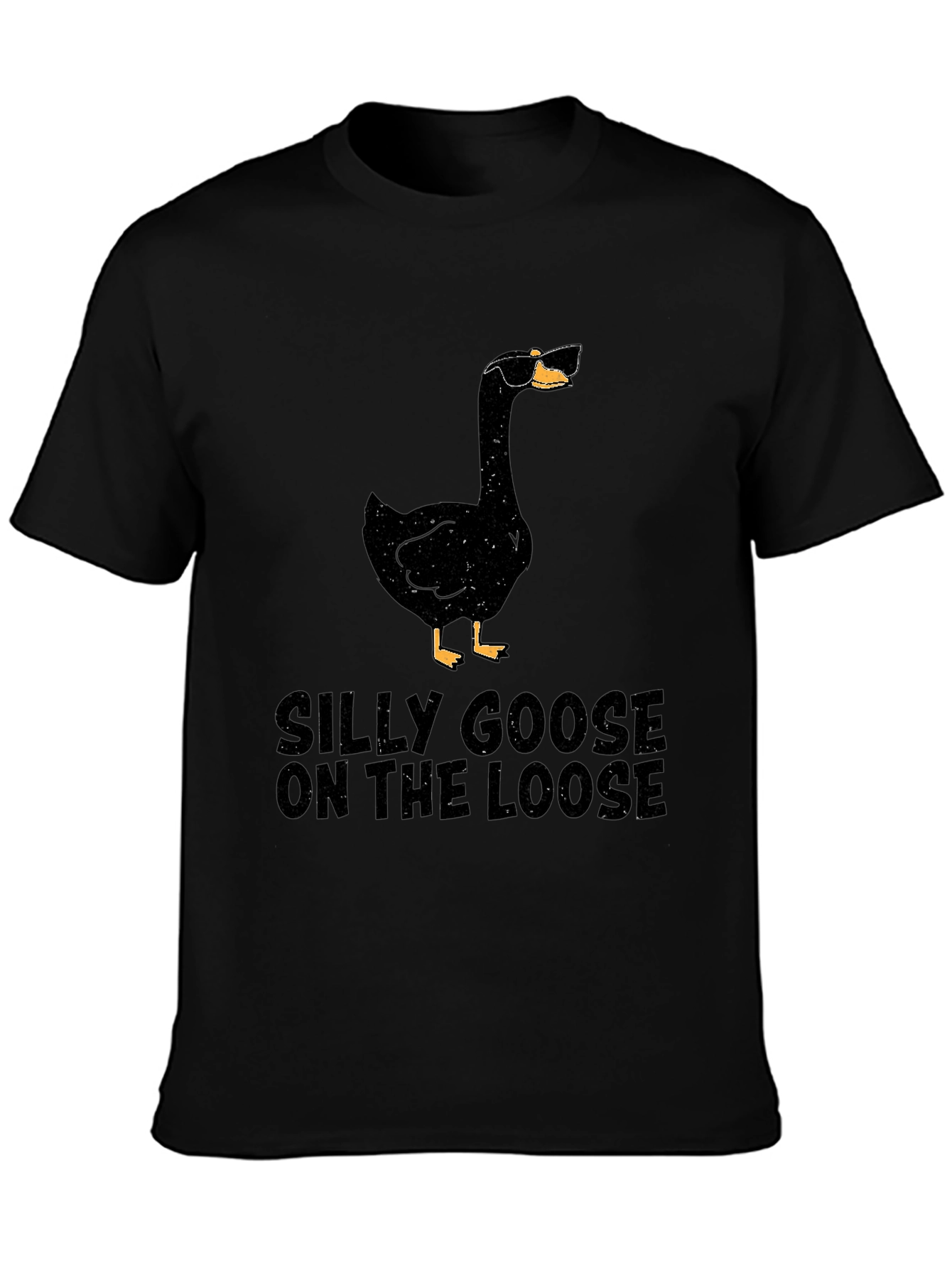 Black Silly Goose On The Loose Graphic T-Shirt view 3