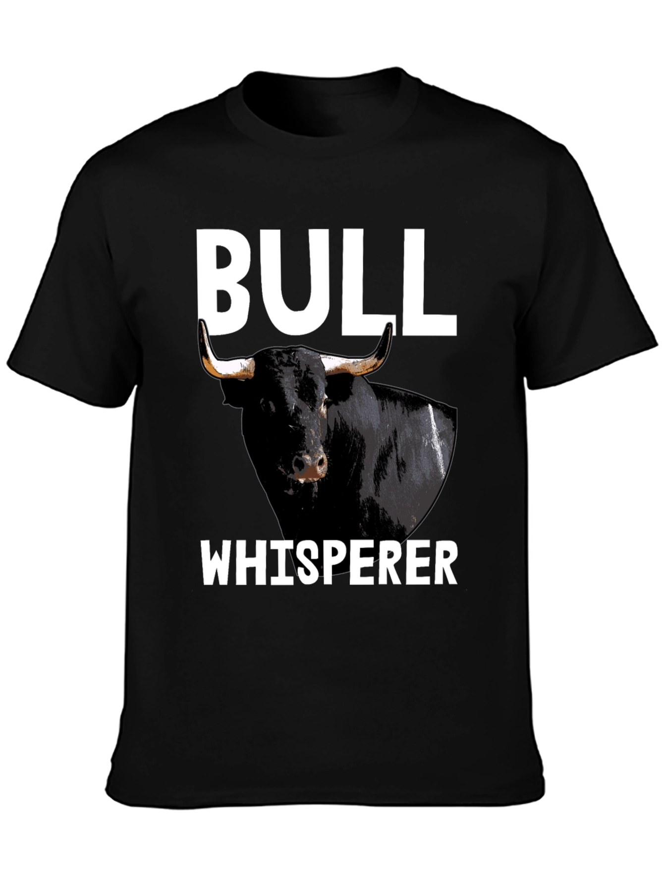 Black Bull Whisperer T-Shirt - Black Graphic Tee view 3