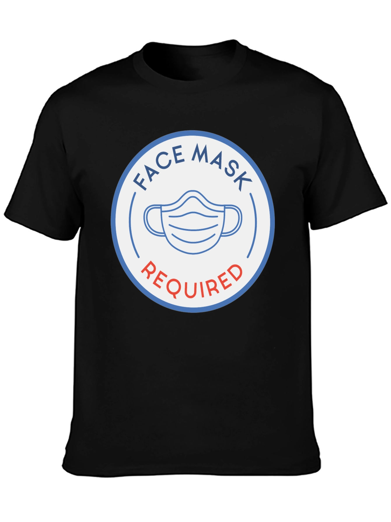 Black Face Mask Required Graphic T-Shirt - Stay Safe & Stylish view 3