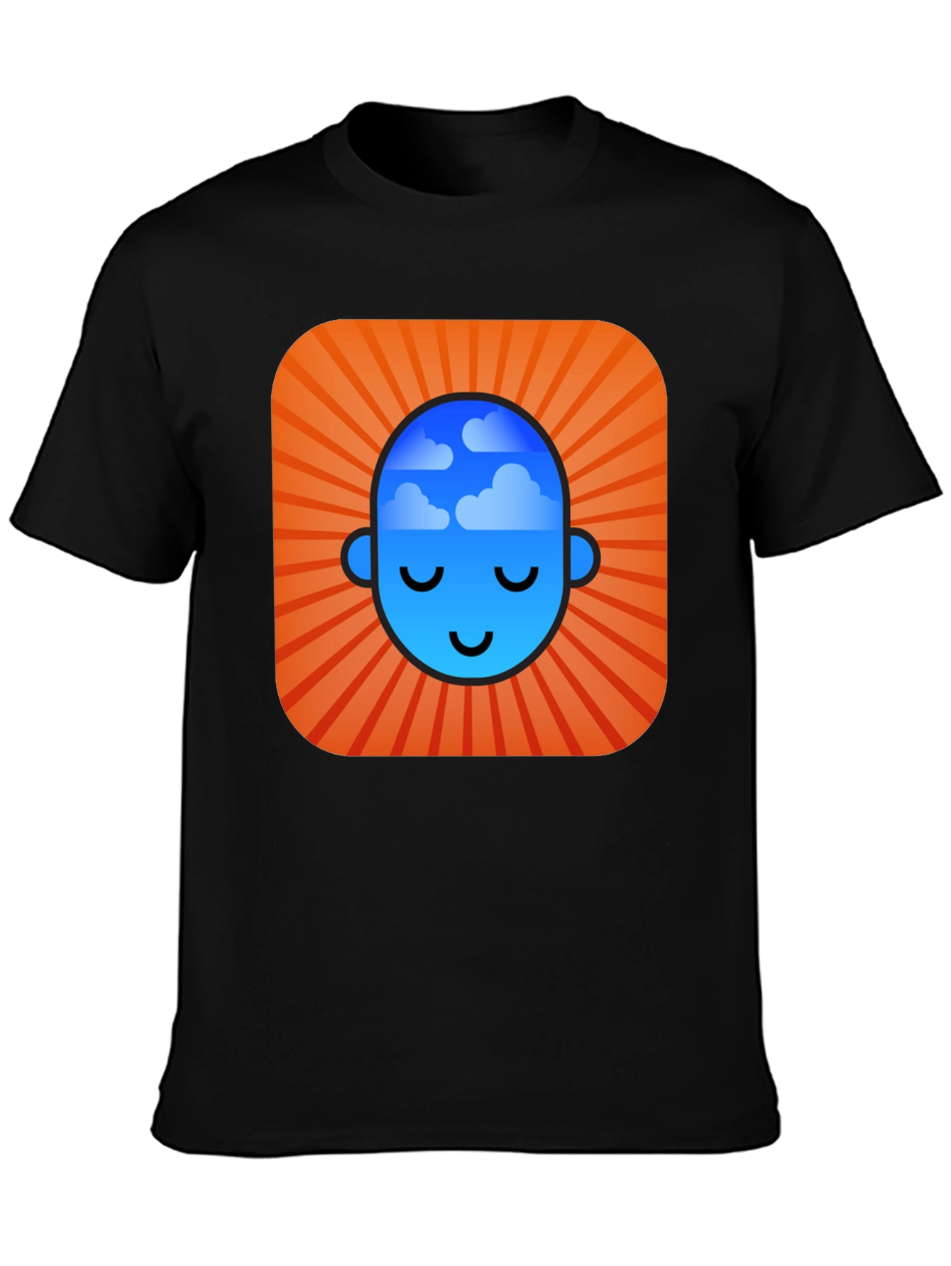 Black Zen Mind T-Shirt - Cloud Head Graphic Tee view 3