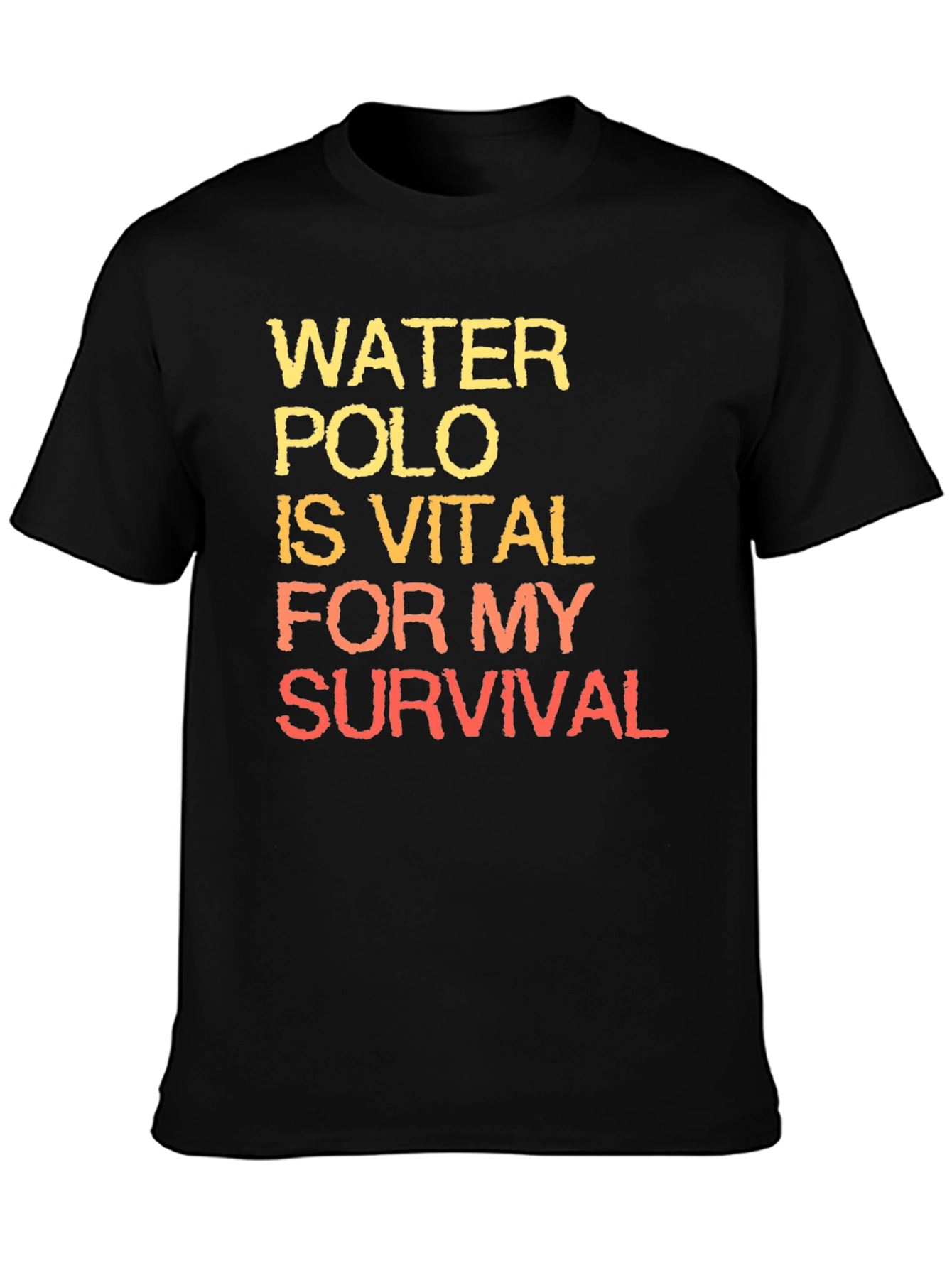 Black Water Polo is Vital T-Shirt view 3