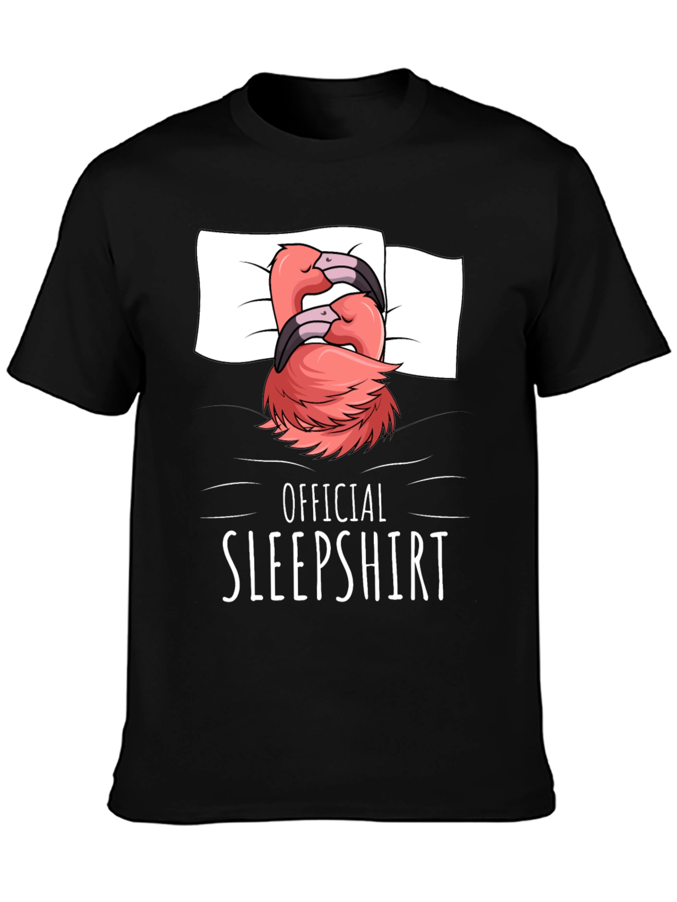 Black Official Sleepshirt Flamingo Tee view 3