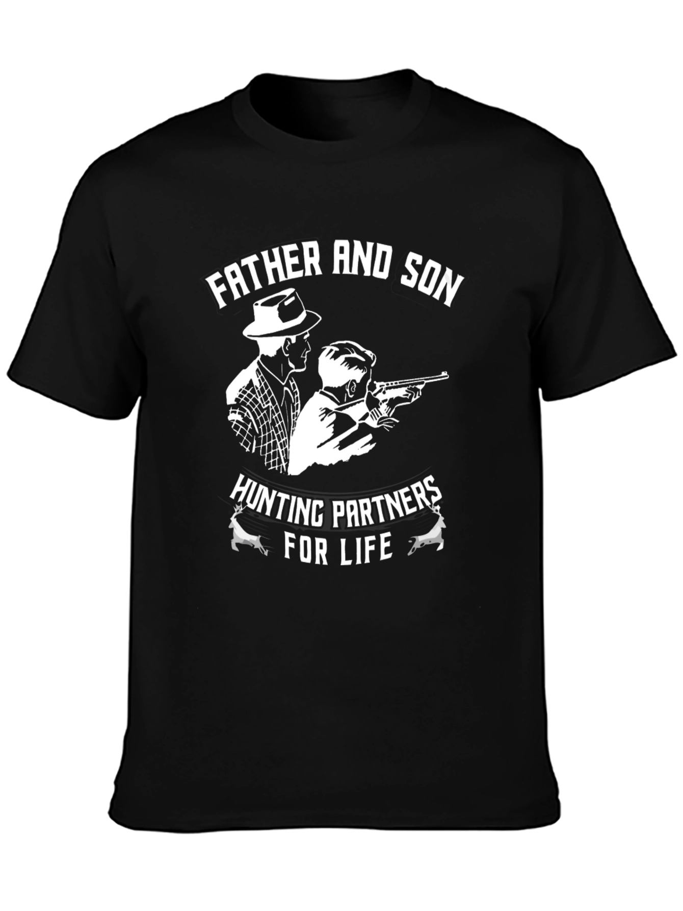 Black Father & Son Hunting Partners T-Shirt view 3
