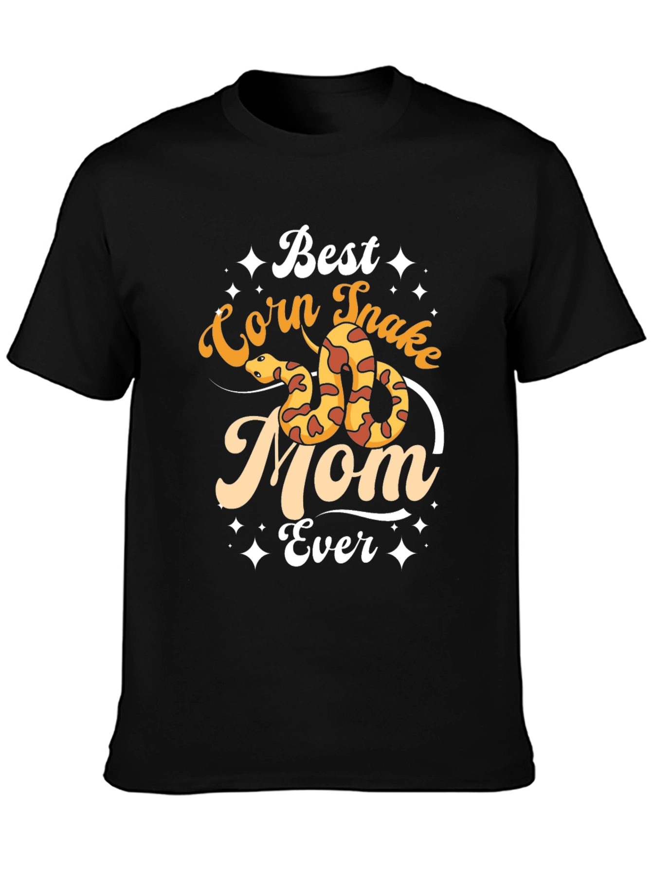 Black Best Corn Snake Mom Ever T-Shirt view 3
