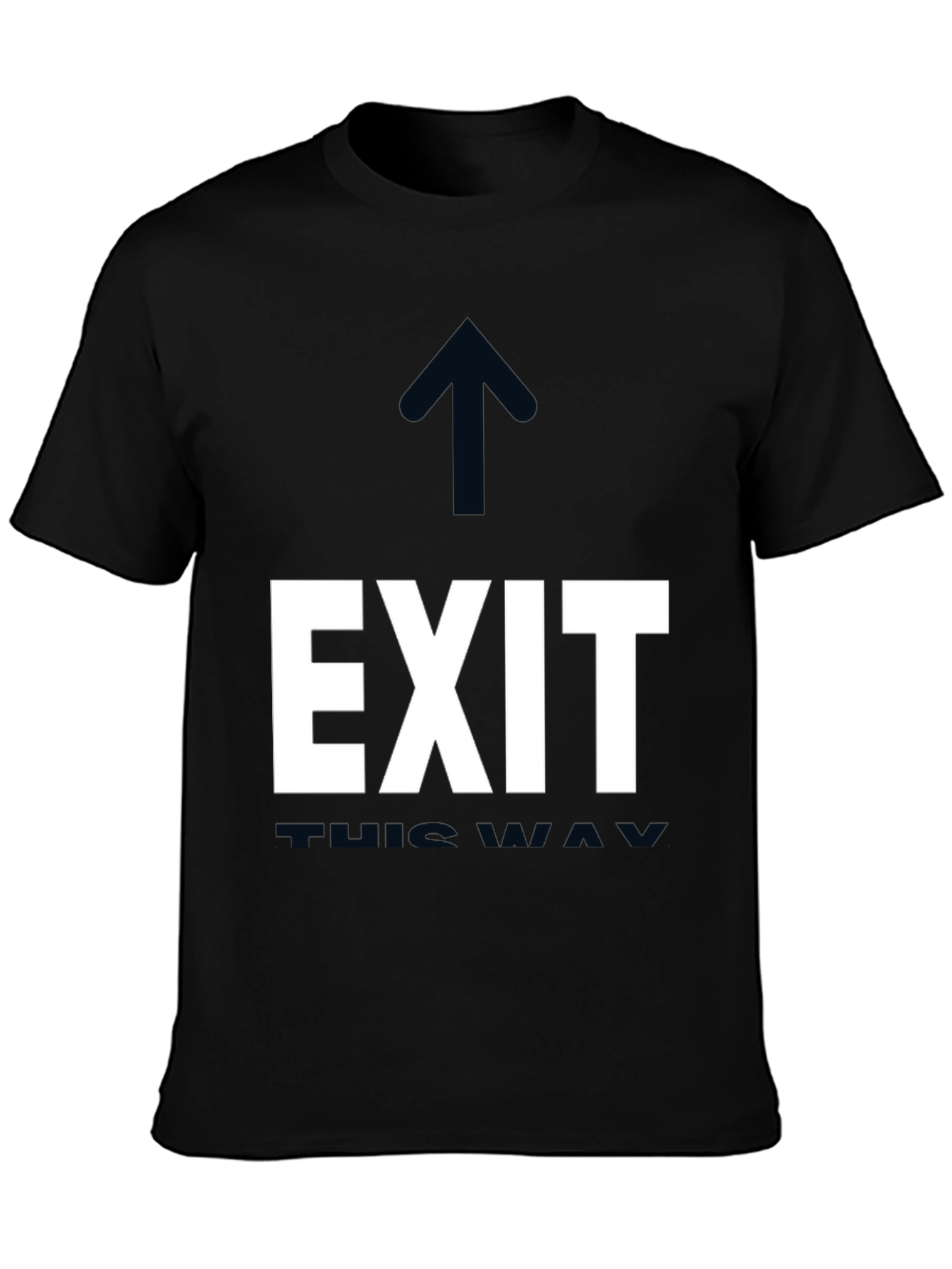 Black Exit This Way Graphic Tee - Black Cotton T-Shirt view 3