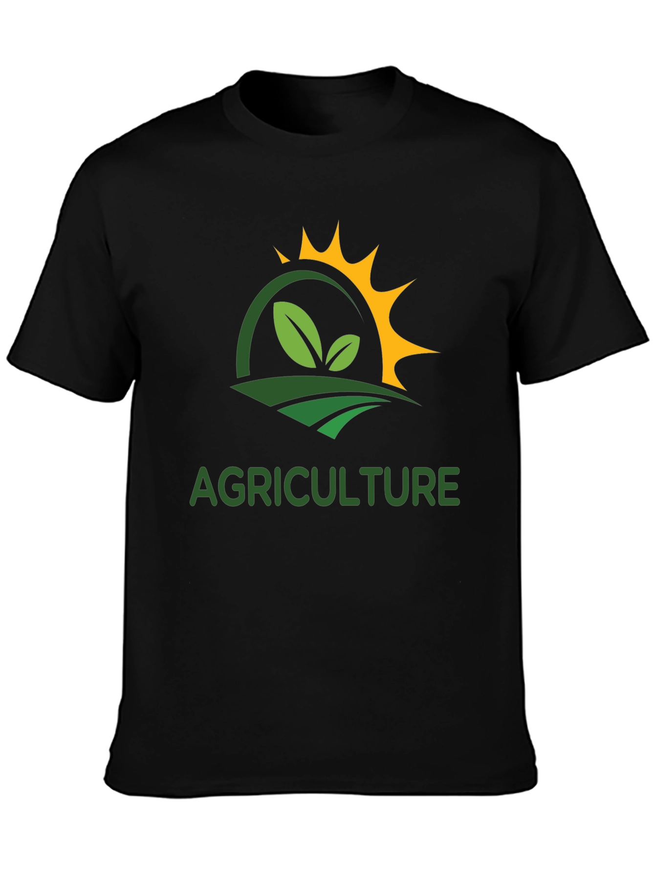 Black Agriculture Graphic T-Shirt - Farm & Nature Design view 3