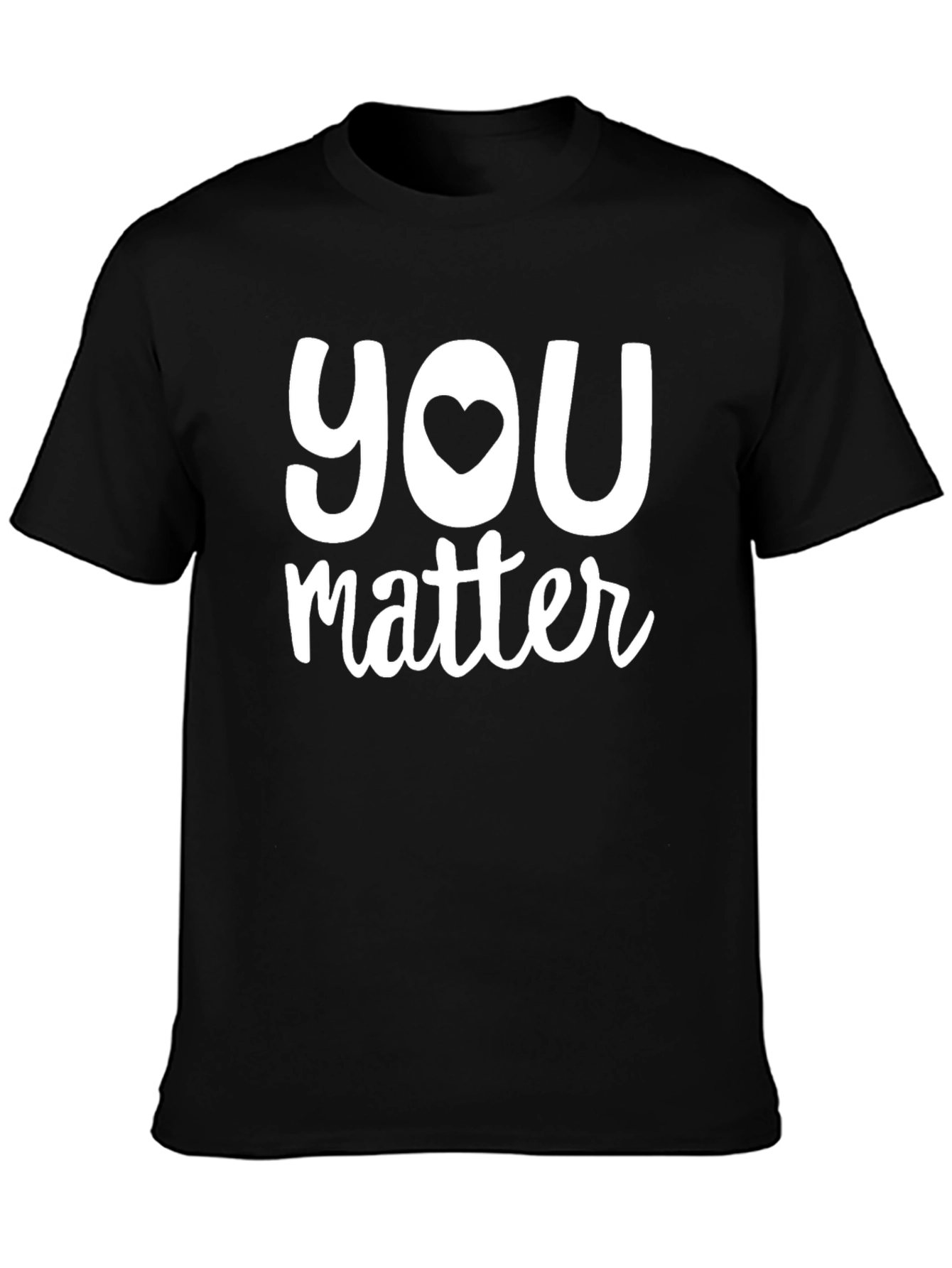 Black You Matter Graphic Tee - Black Cotton Shirt view 3