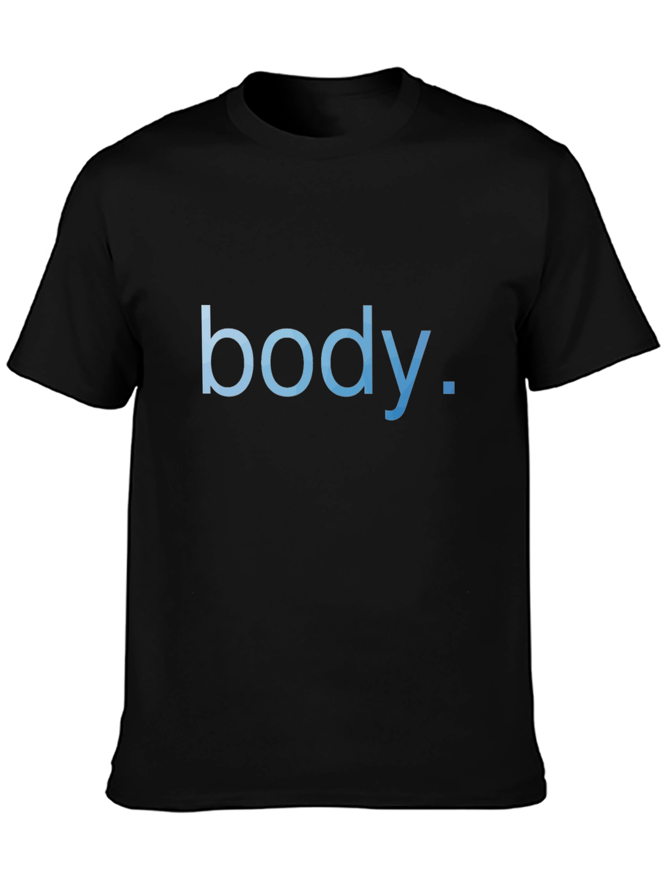 Black Body Text T-Shirt - Mens Fashion view 3