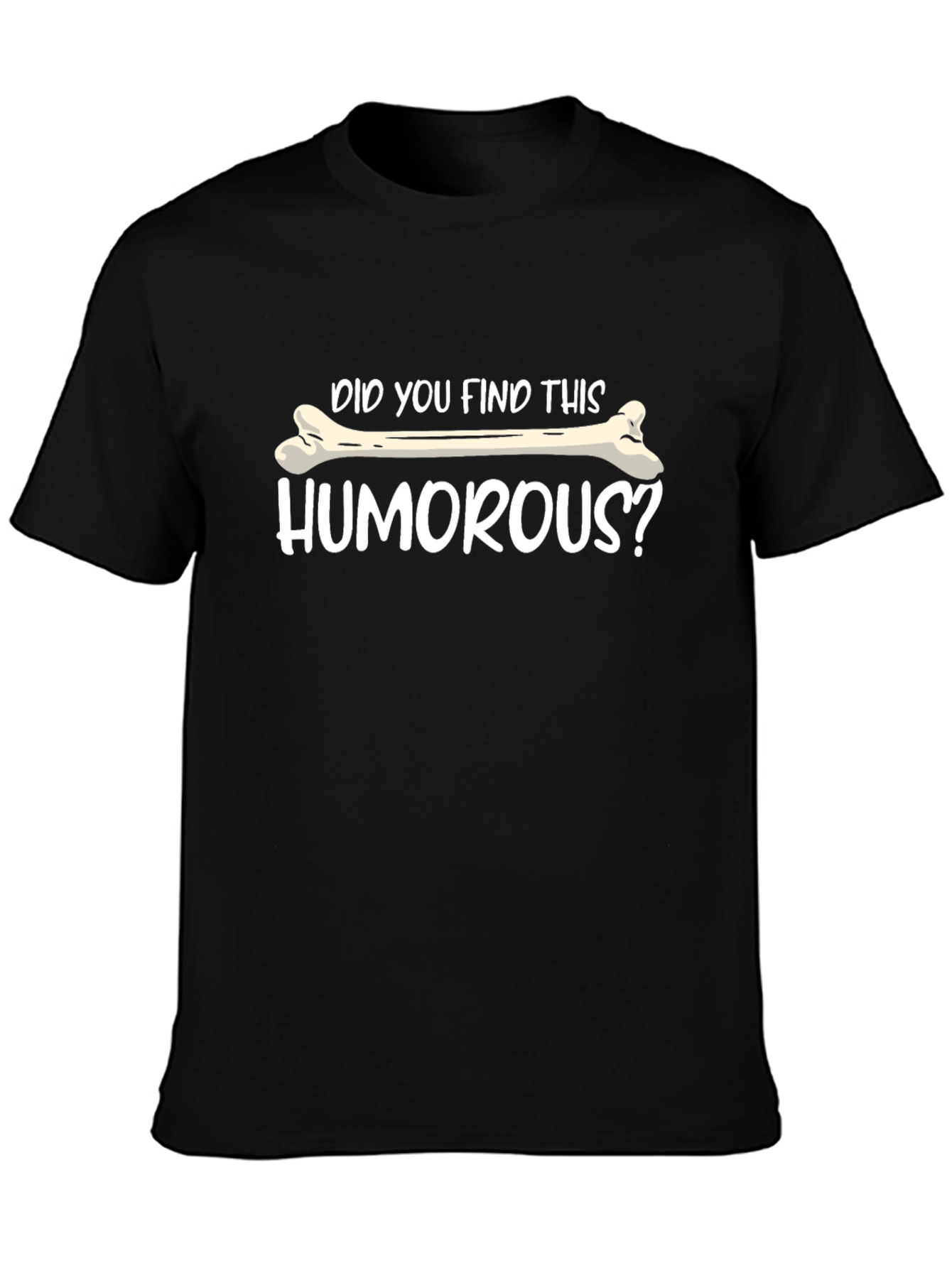 Black Funny Skeleton Bone Humor T-Shirt view 3