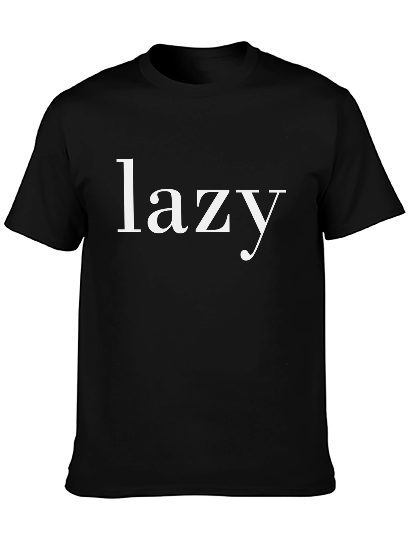 Black Lazy Statement Tee - Comfortable Everyday Wear view 3