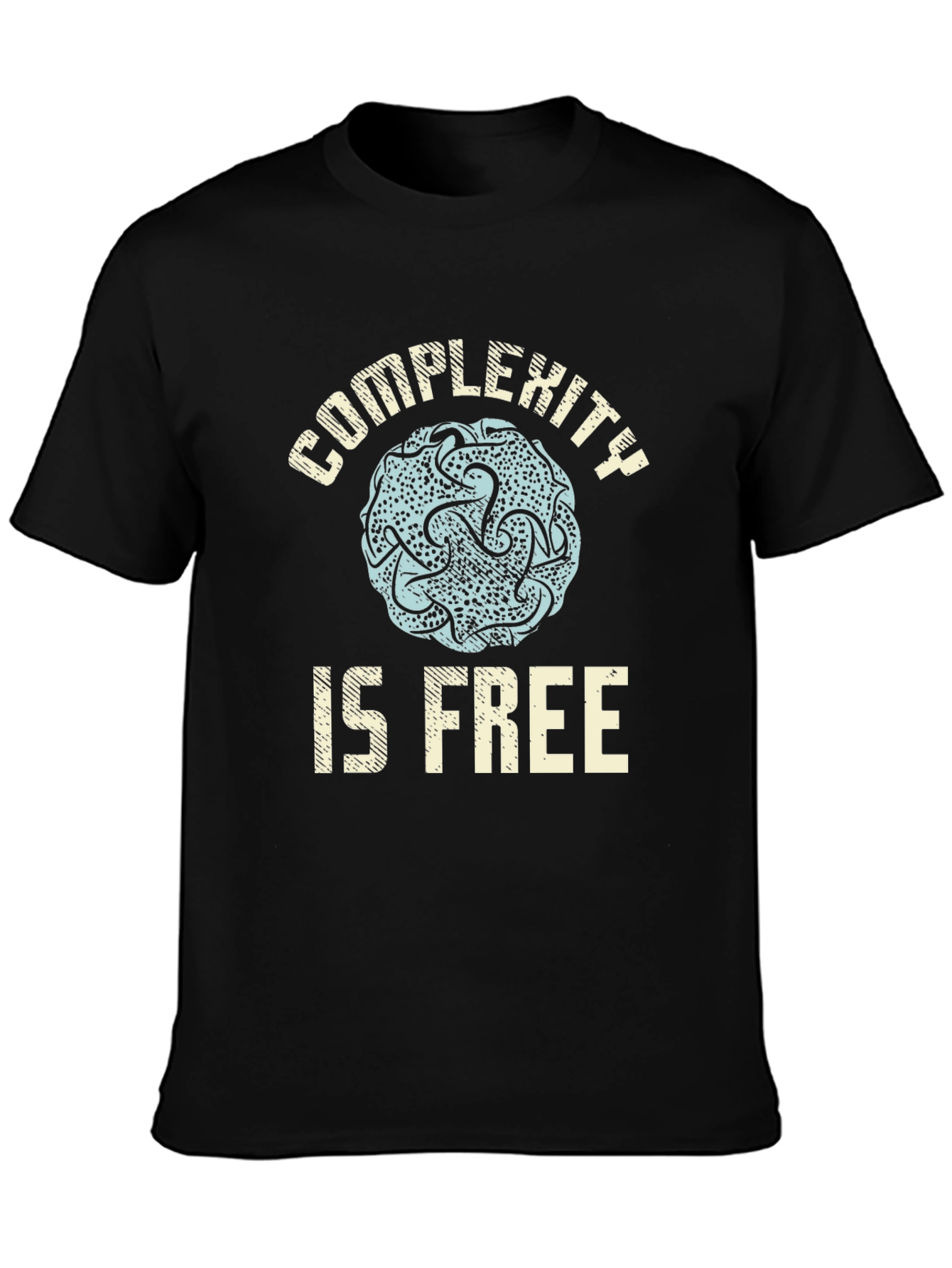 Black Complexity is Free Graphic Tee - Black Casual T-Shirt view 3