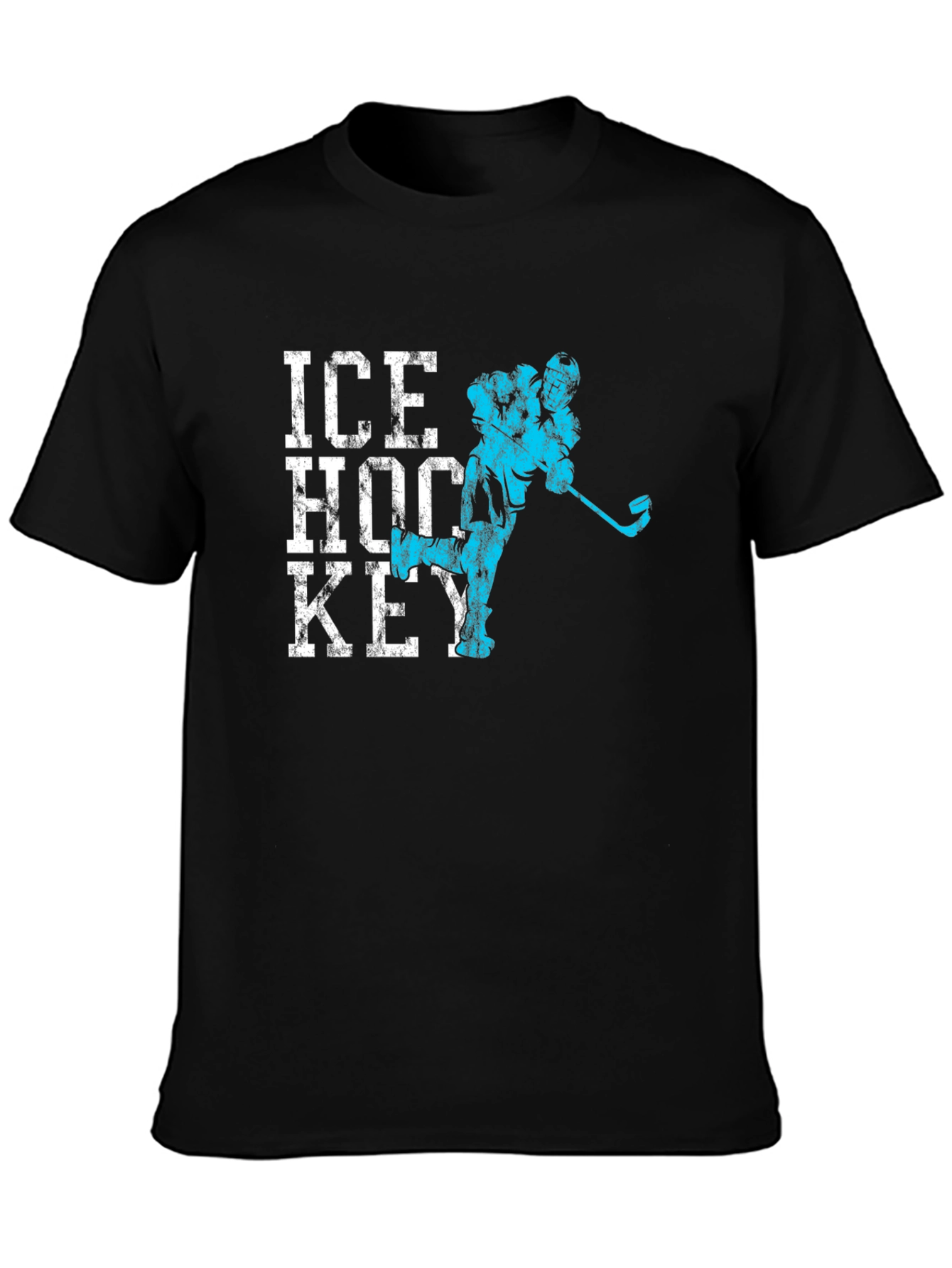Black Ice Hockey Graphic T-Shirt view 3