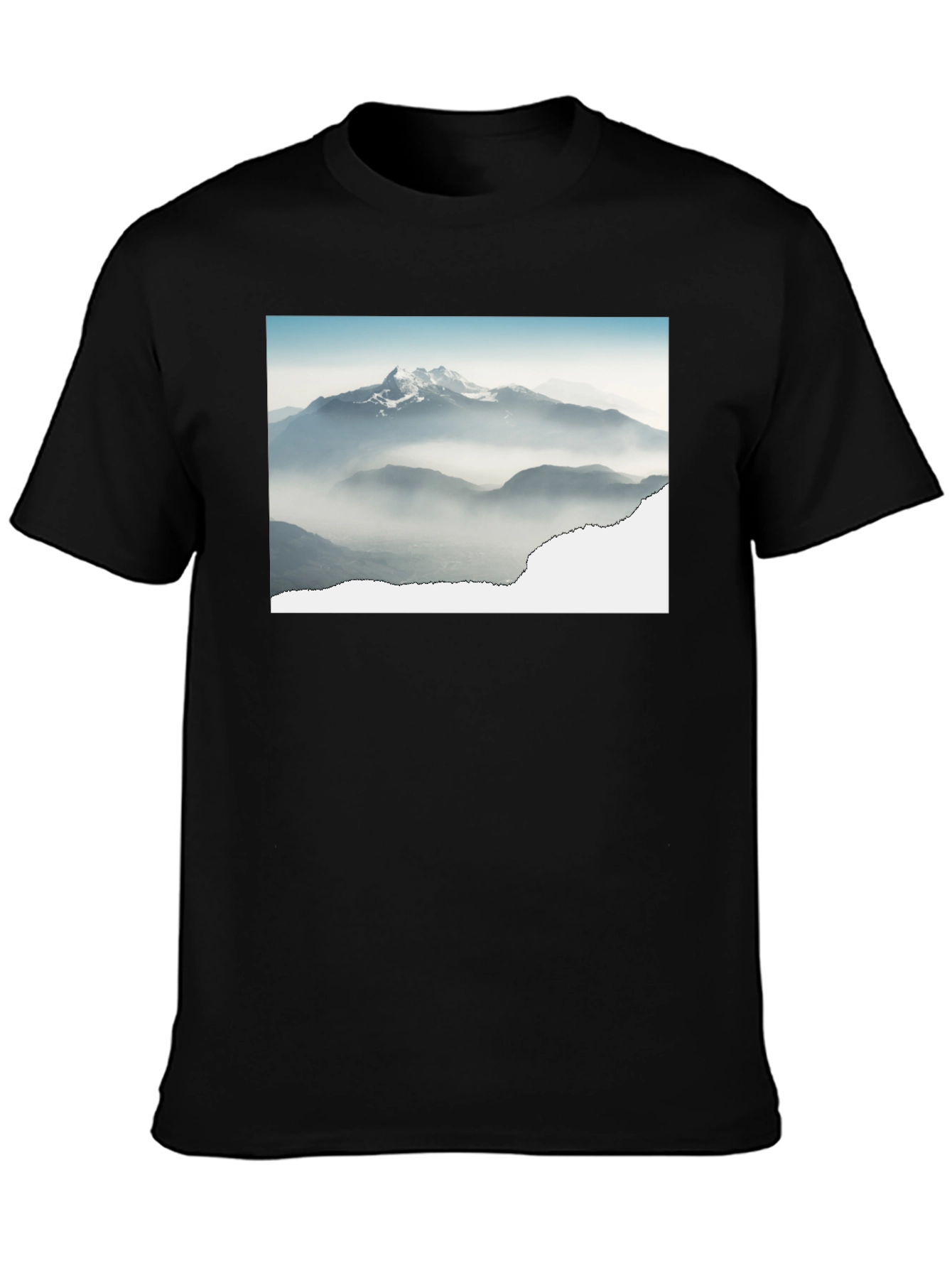 Black Mountains Graphic Black T-Shirt view 3