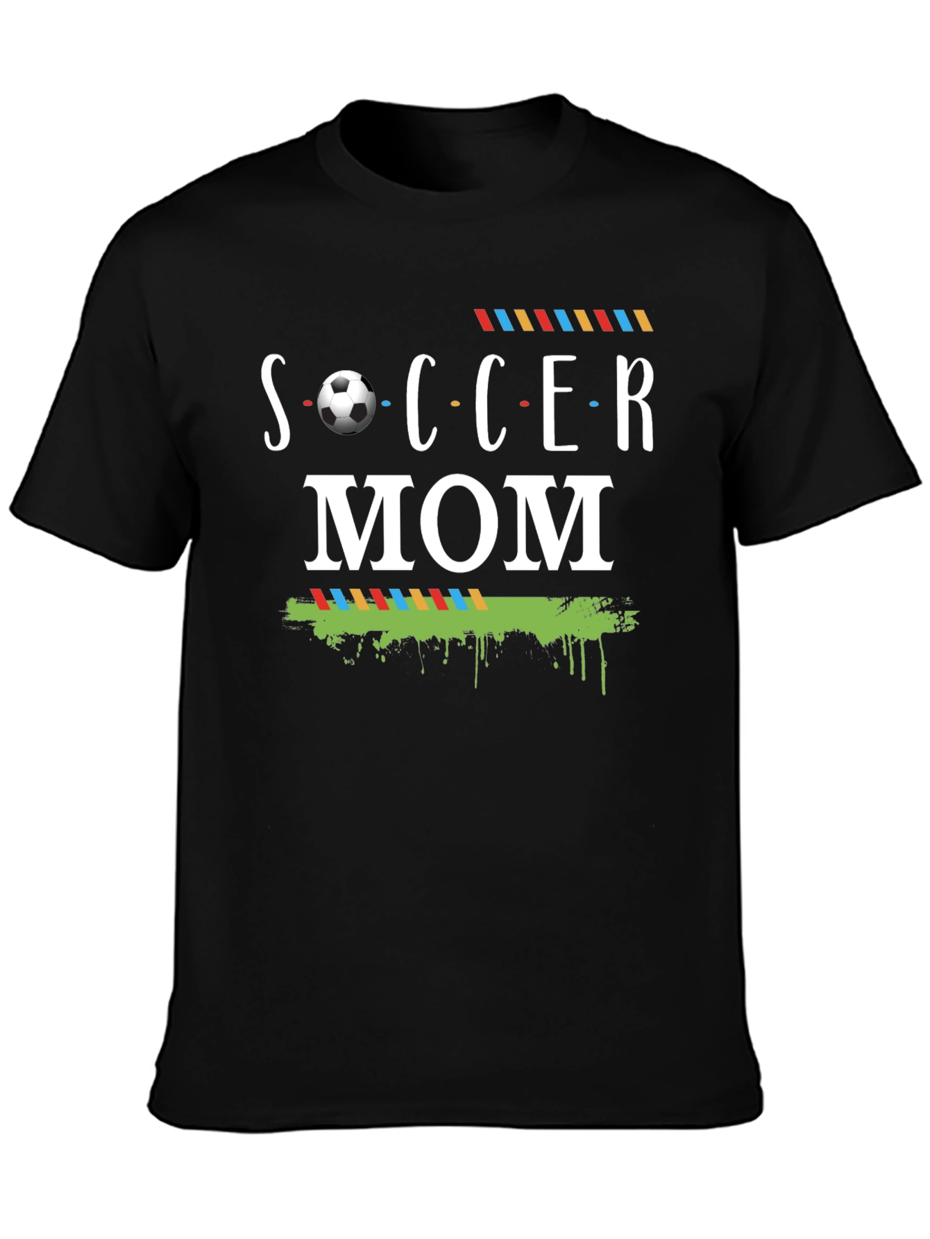 Black Soccer Mom Graphic Tee - Black view 3