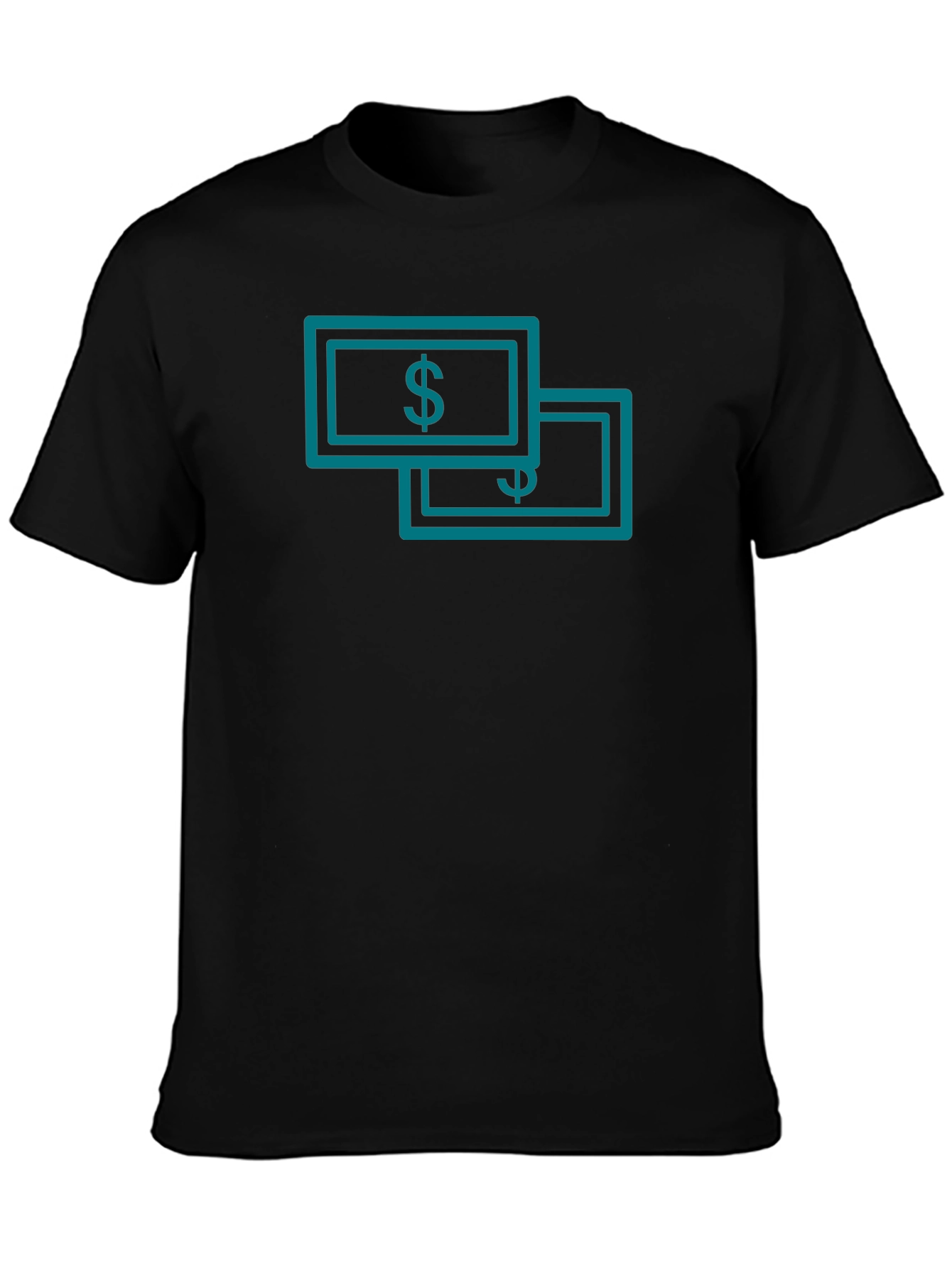 Black Money Graphic Black T-Shirt view 3