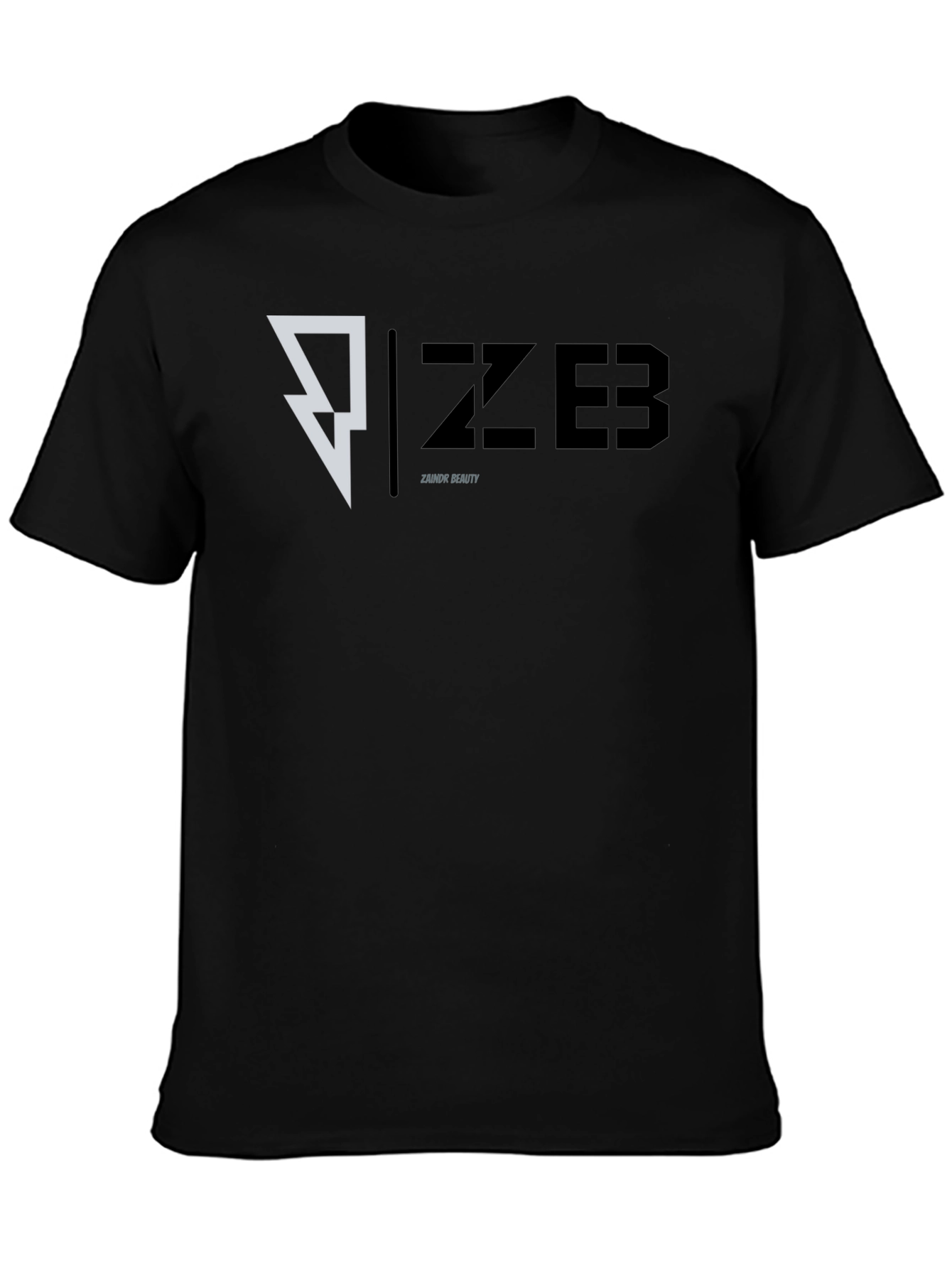 Black ZZ ZEB Zainor Beauty Graphic T-Shirt - Modern Design view 3
