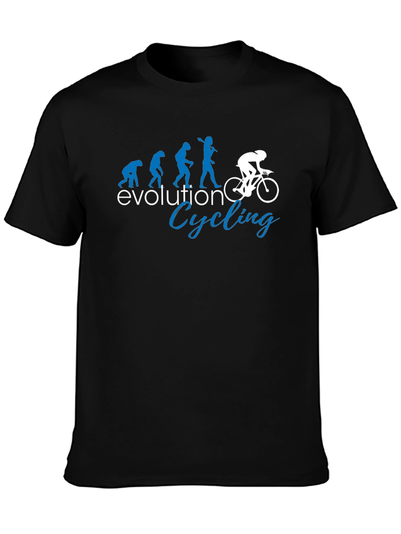 Black Evolution Cycling T-Shirt - Funny Bike Rider Tee view 3