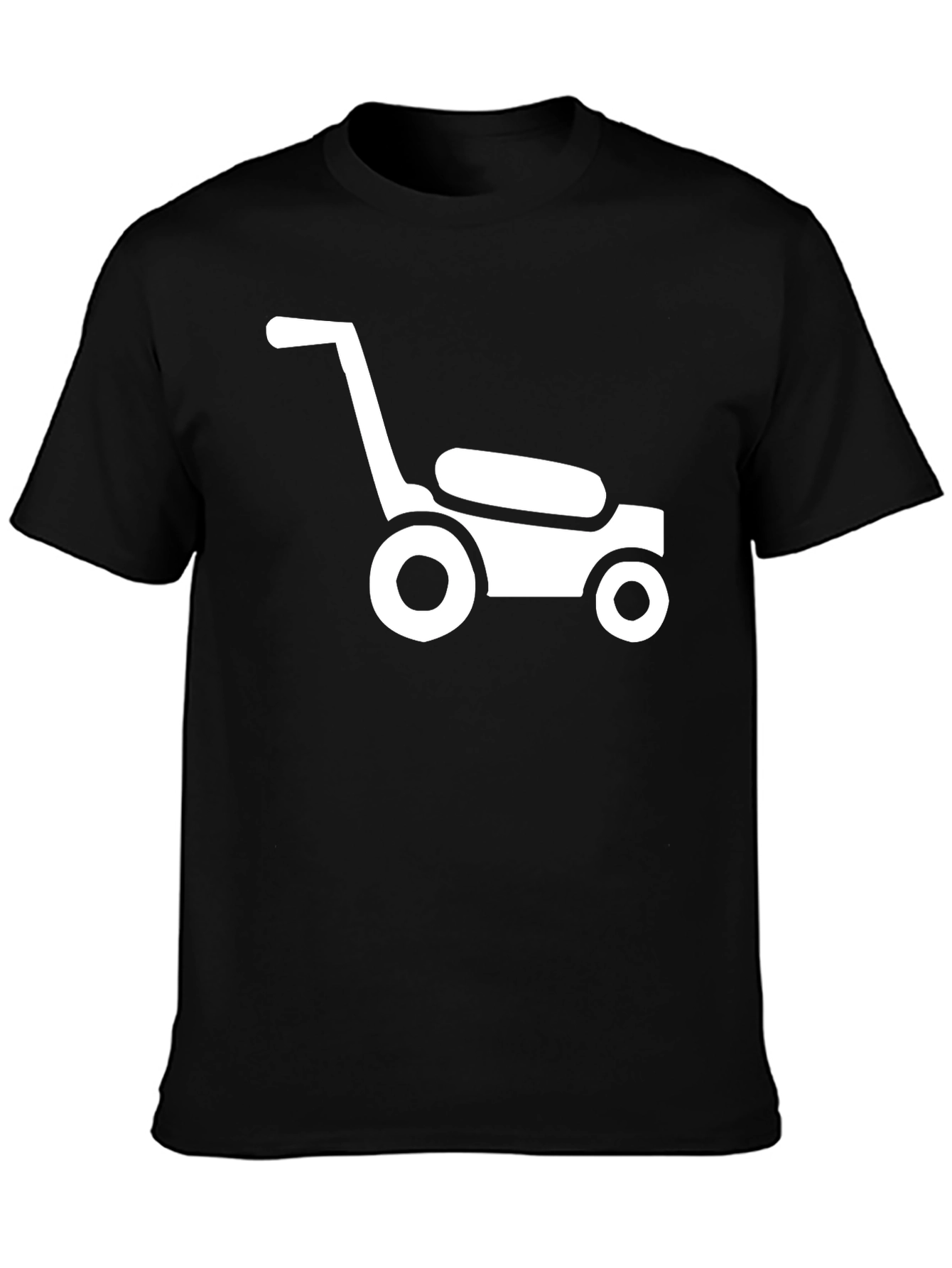 Black Lawn Mower Graphic Tee - Black Cotton Casual Shirt view 3