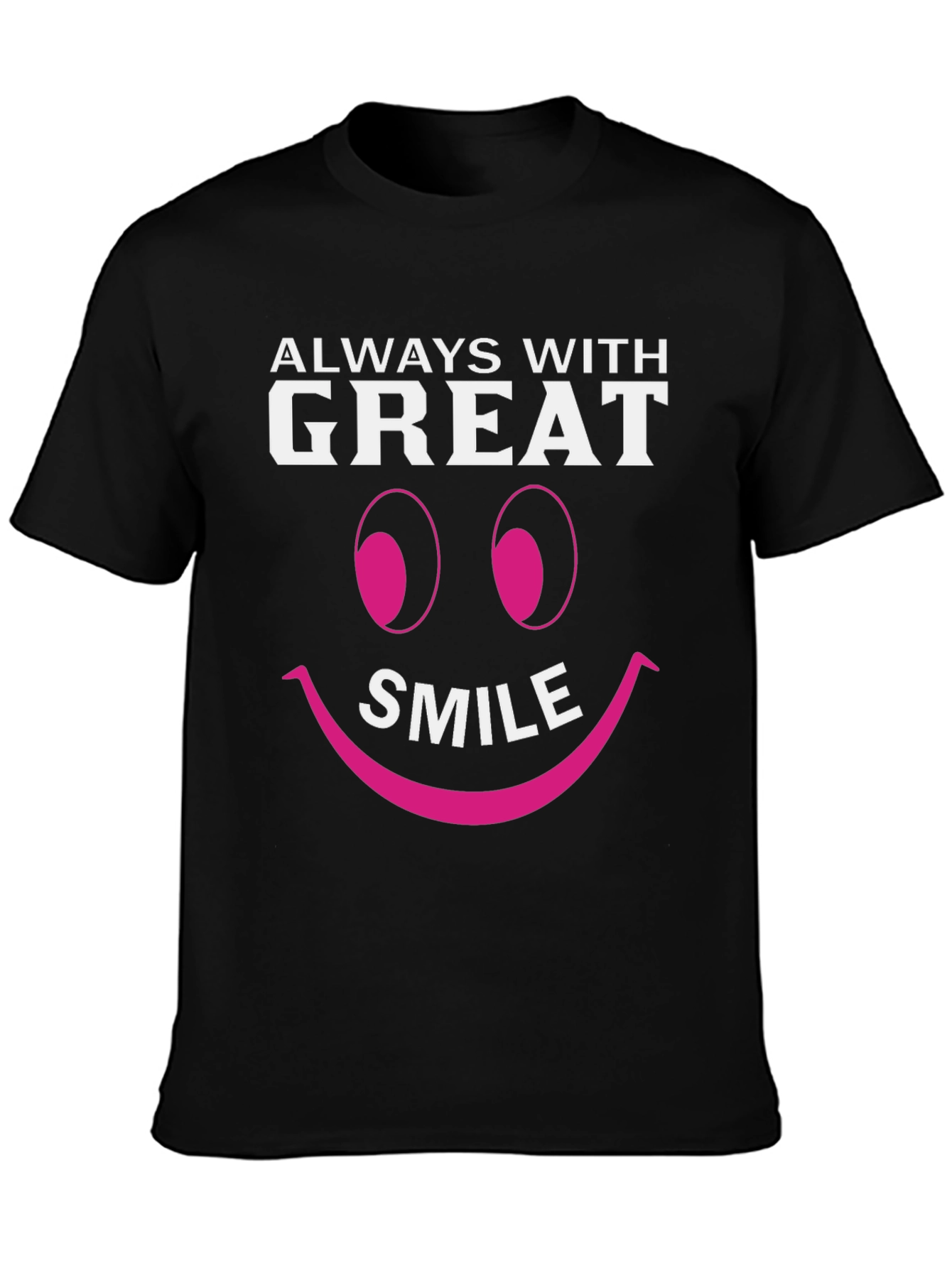 Black Great Smile Graphic T-Shirt - Black view 3