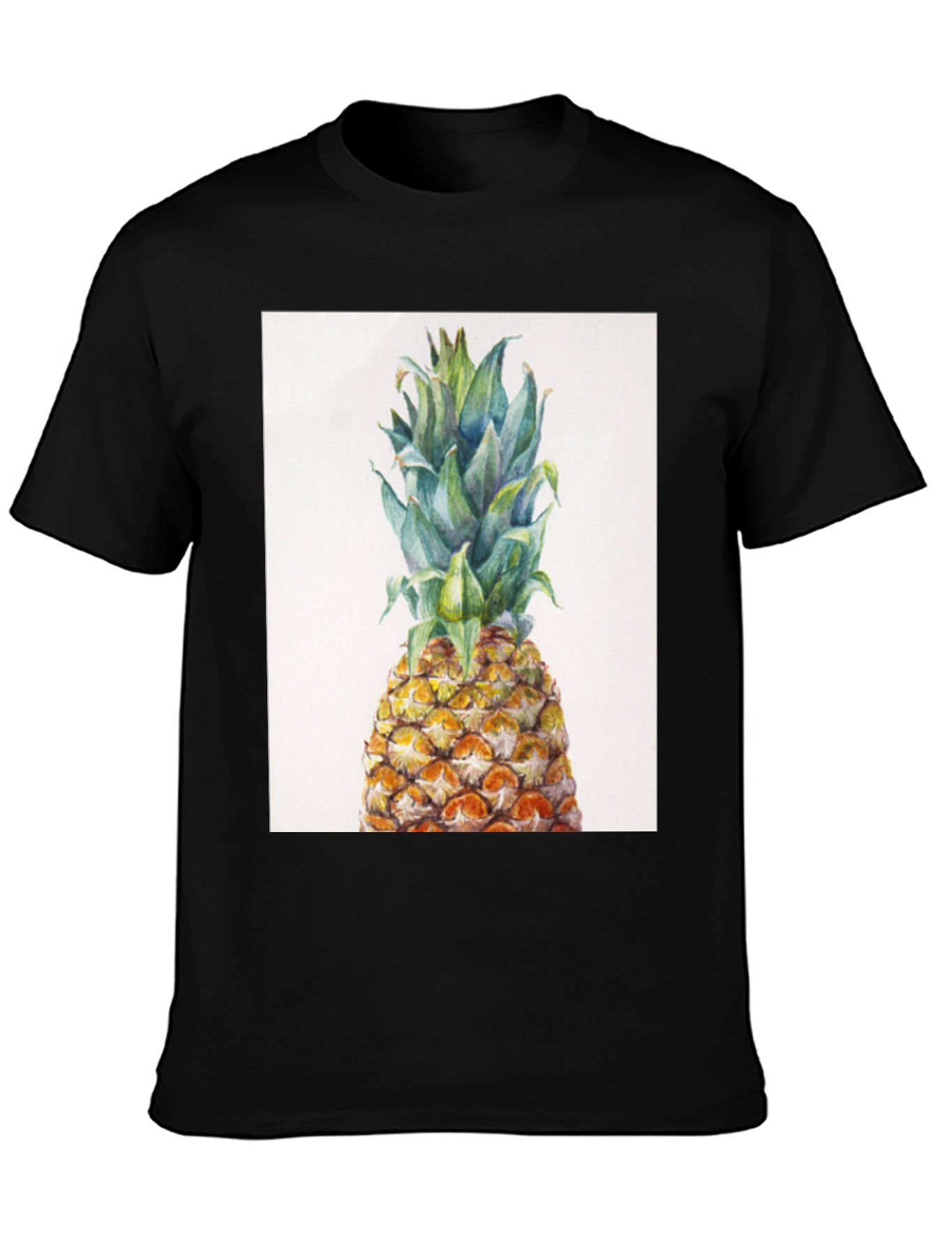 Black Pineapple Graphic Tee - Tropical Fruit Design view 3