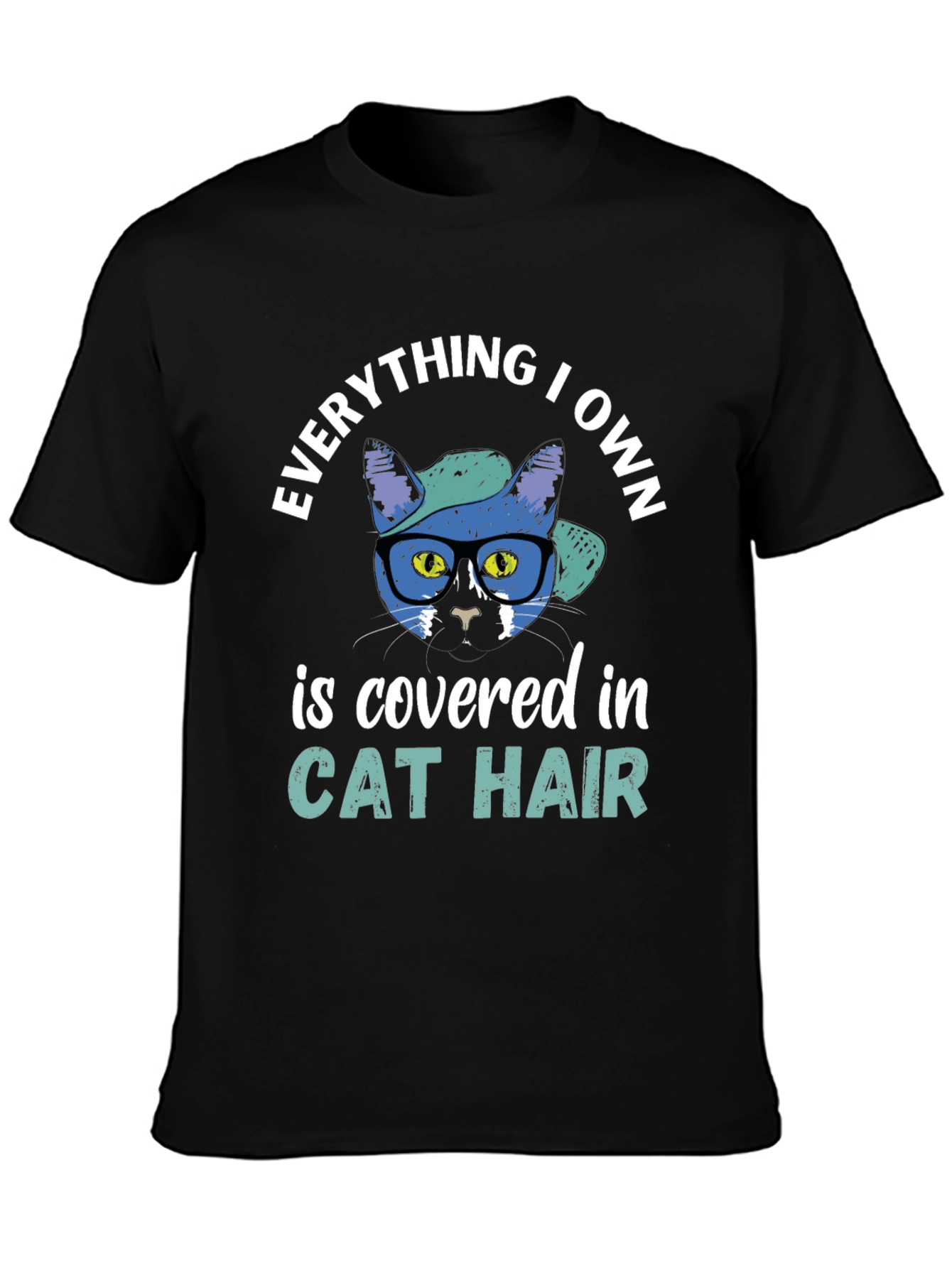Black Cat Hair Graphic Tee - Everything I Own view 3