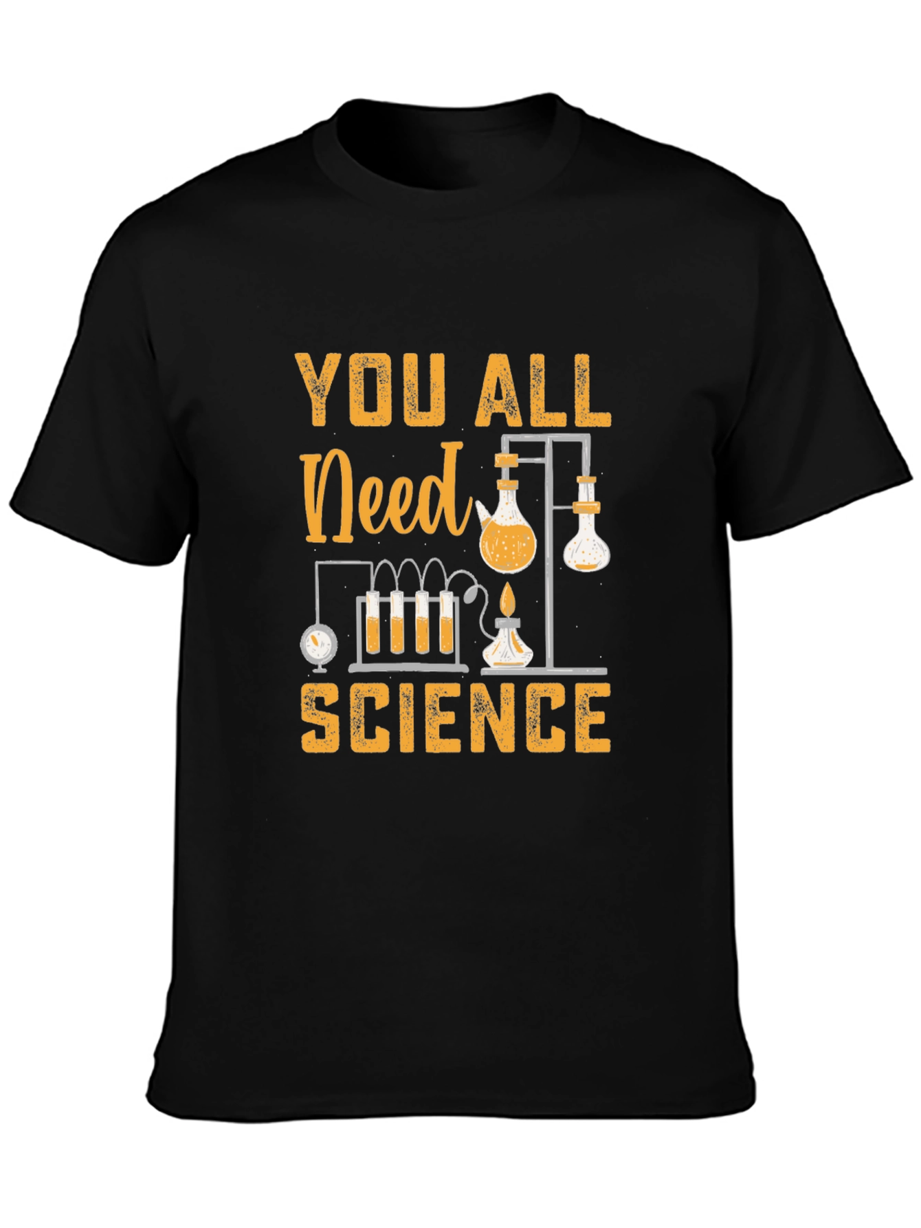 Black You All Need Science Graphic T-Shirt view 3