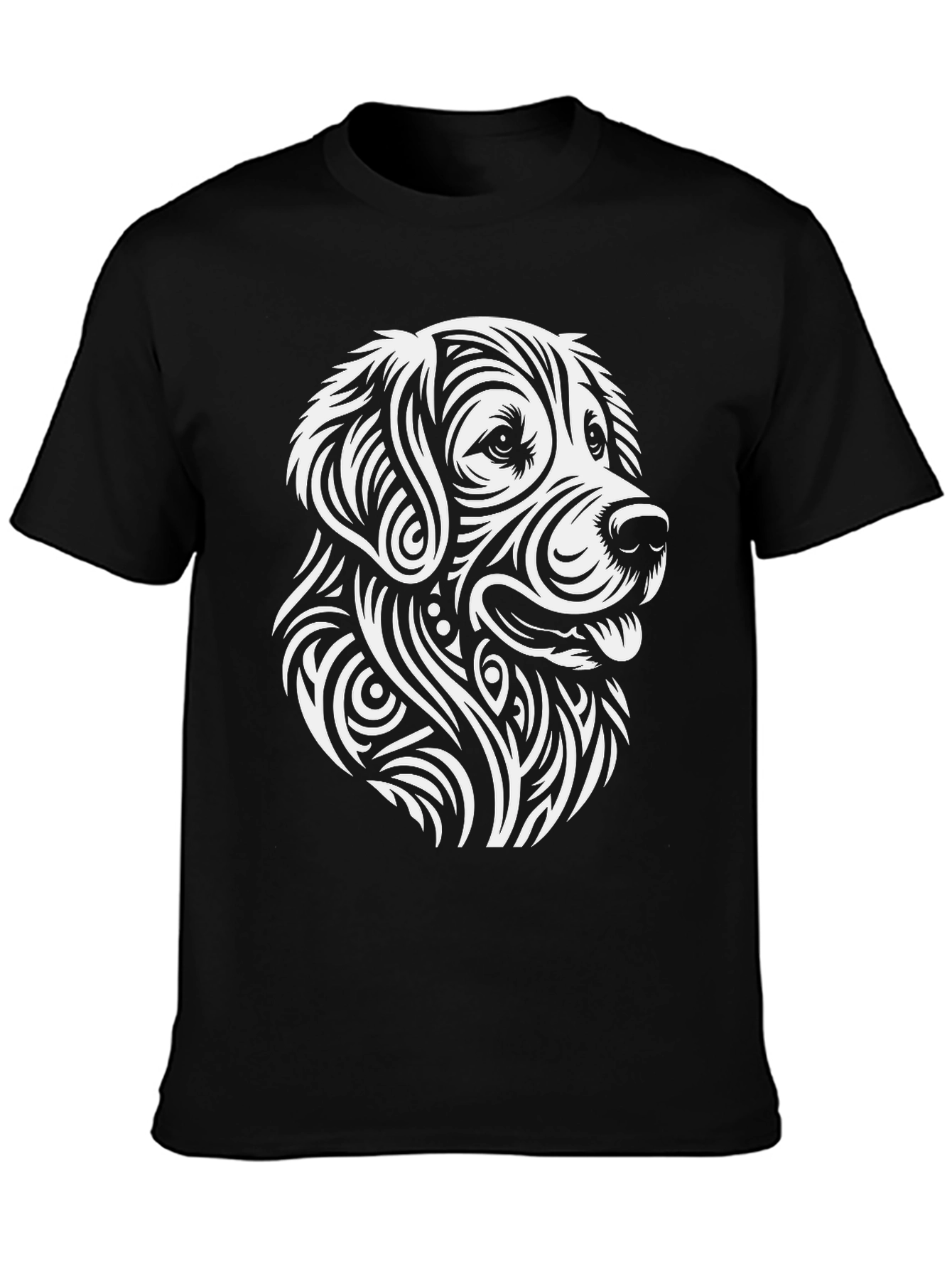 Black Dog Graphic Tee - Black Cotton Blend view 3