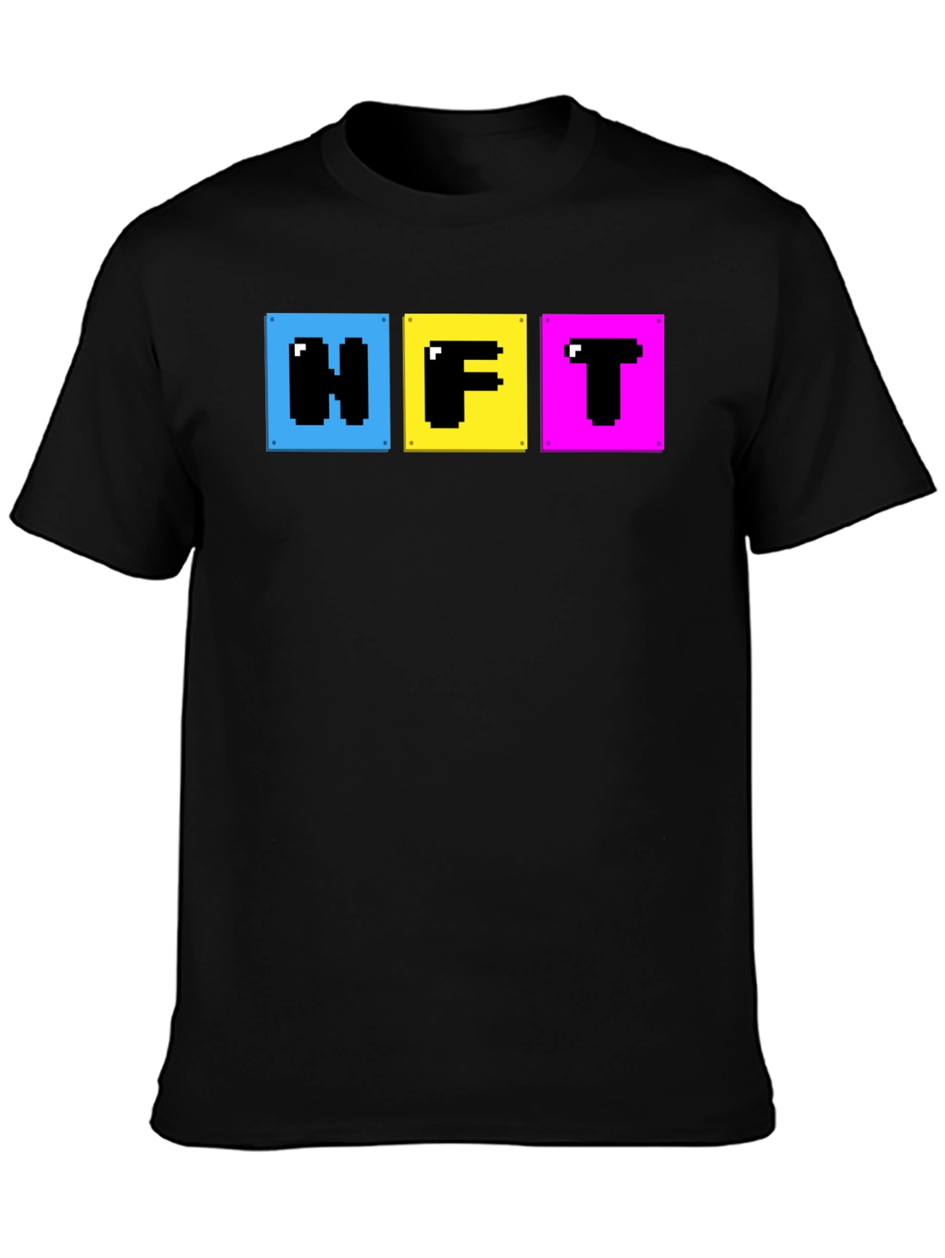 Black Pixelated NFT T-Shirt - Crypto Art Fashion view 3