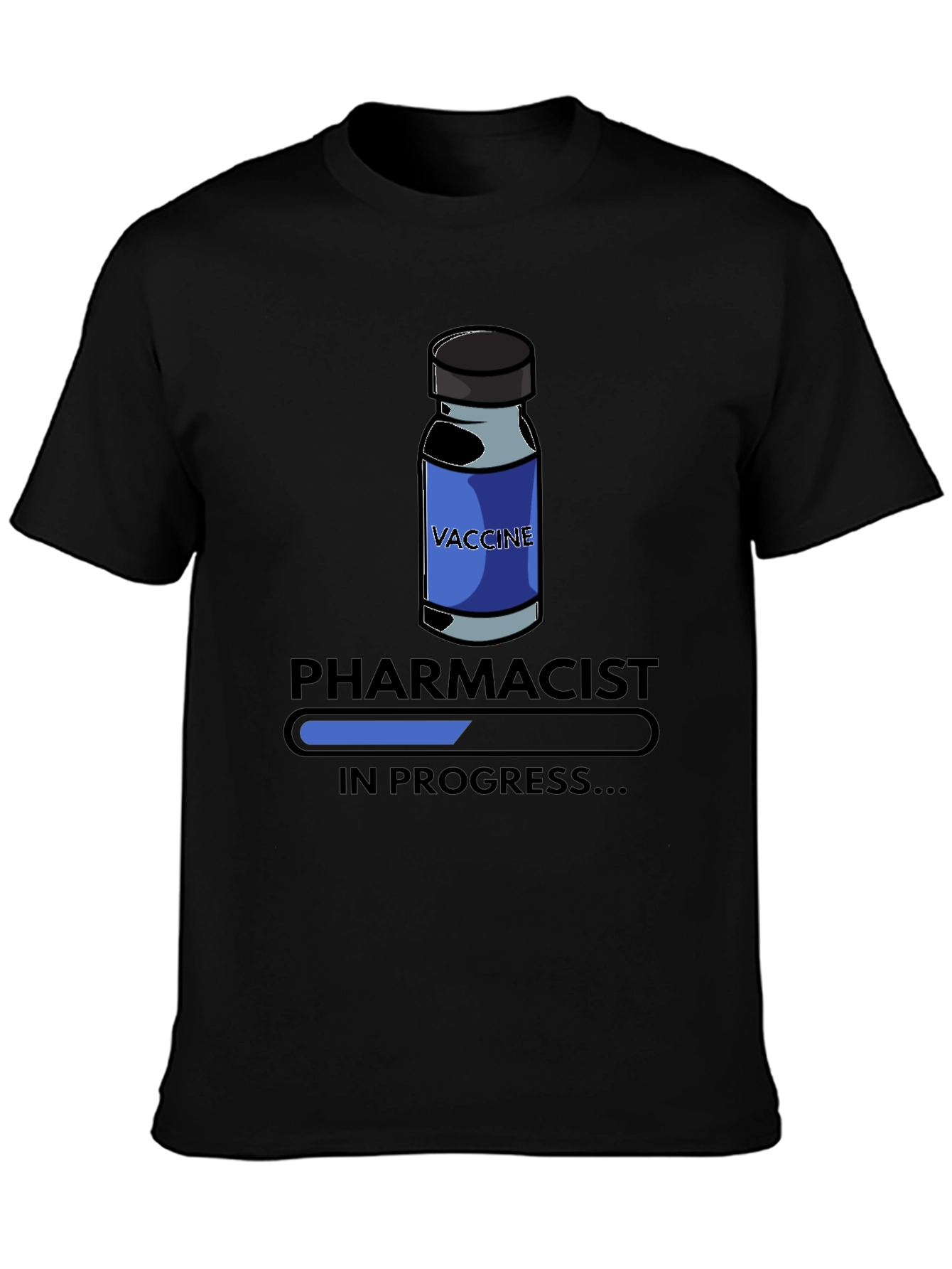 Black Pharmacist In Progress T-Shirt - Vaccine Design view 3