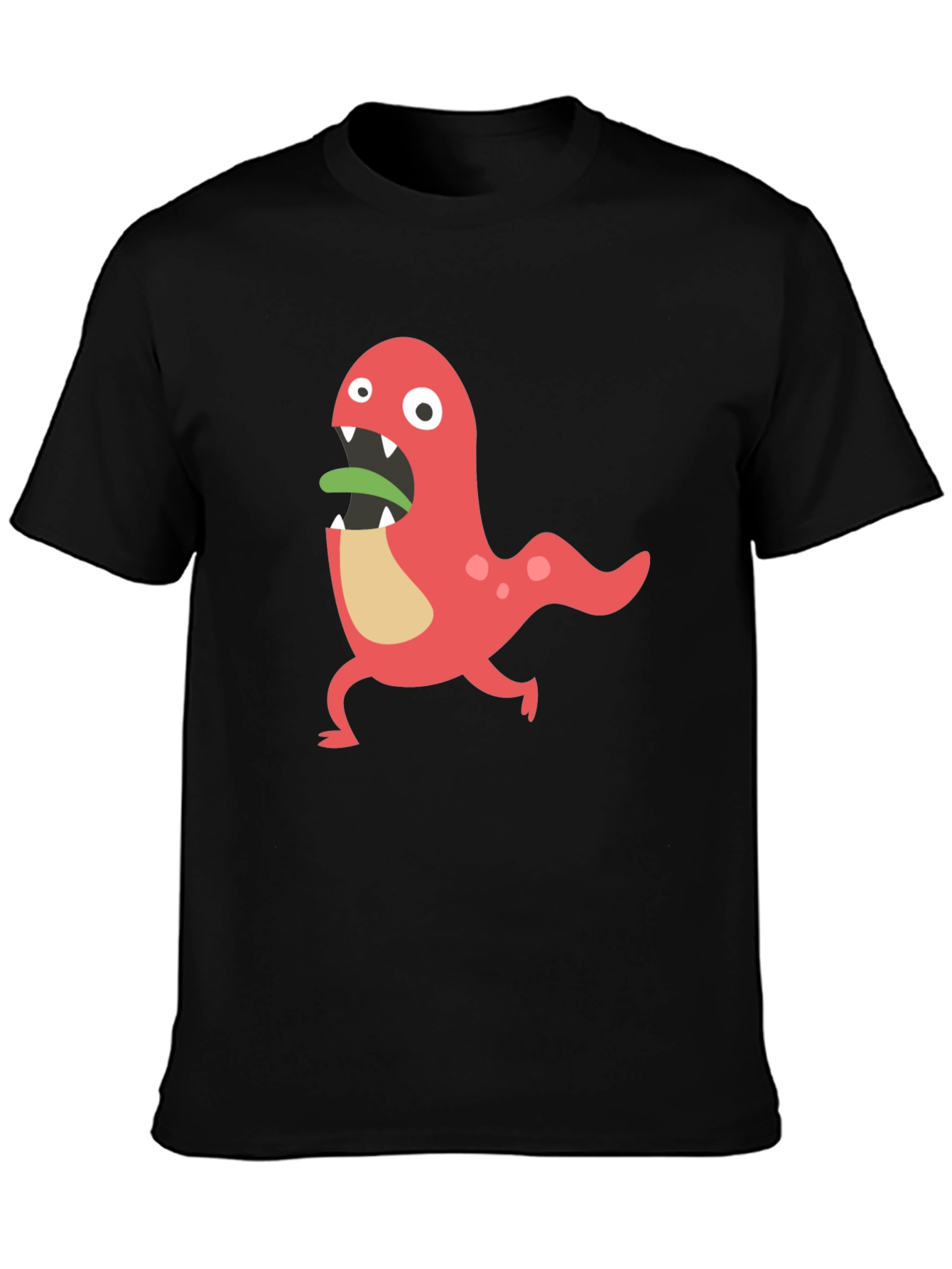 Black Monster Graphic Tee - Funny Cartoon Design view 3