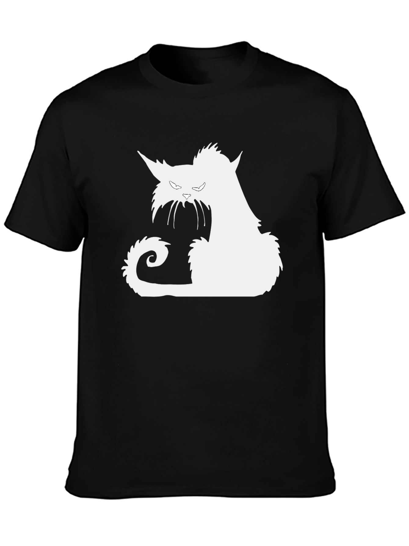 Black Black Cat Silhouette Graphic Tee view 3