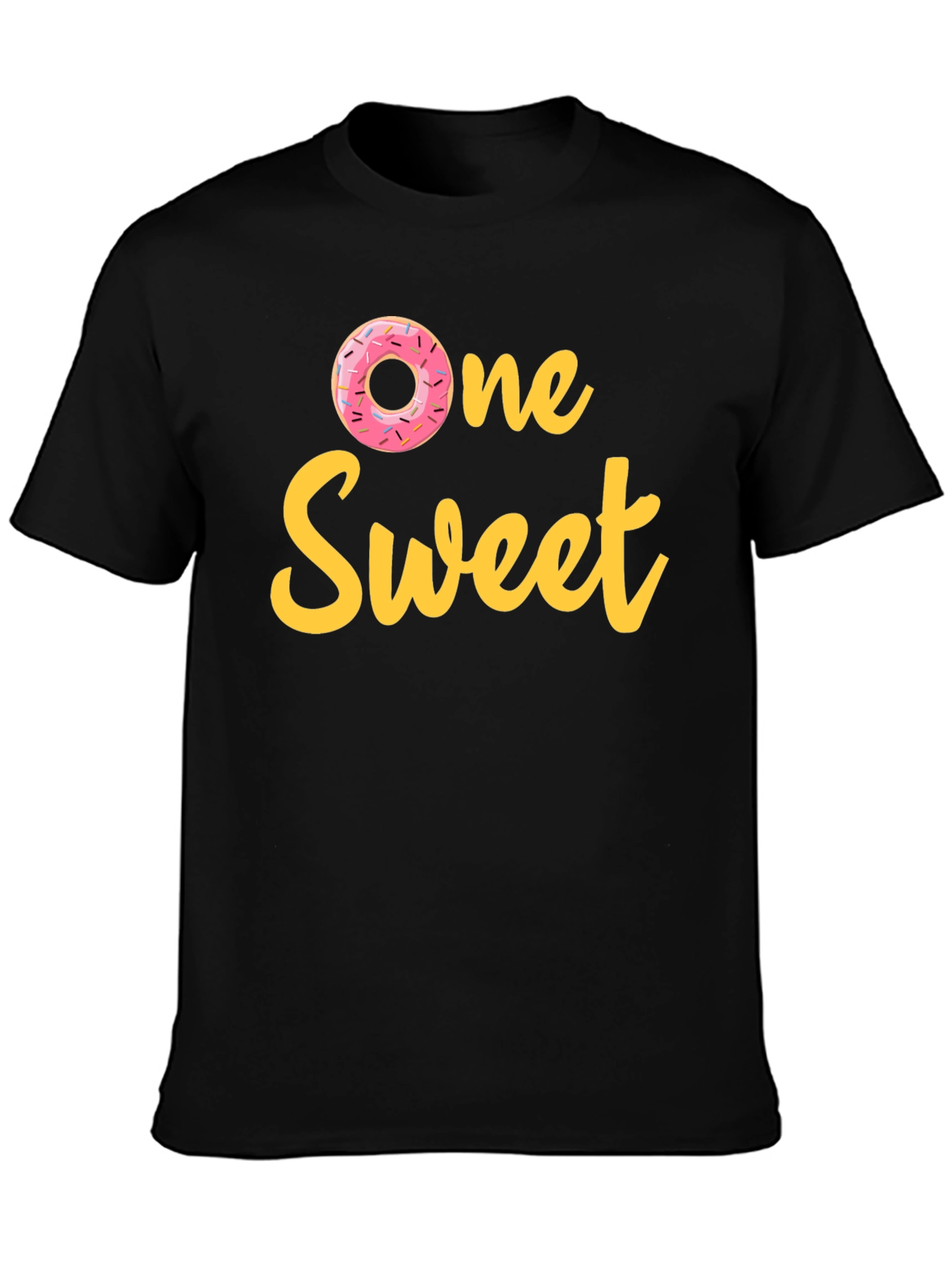 Black One Sweet Donut T-Shirt view 3