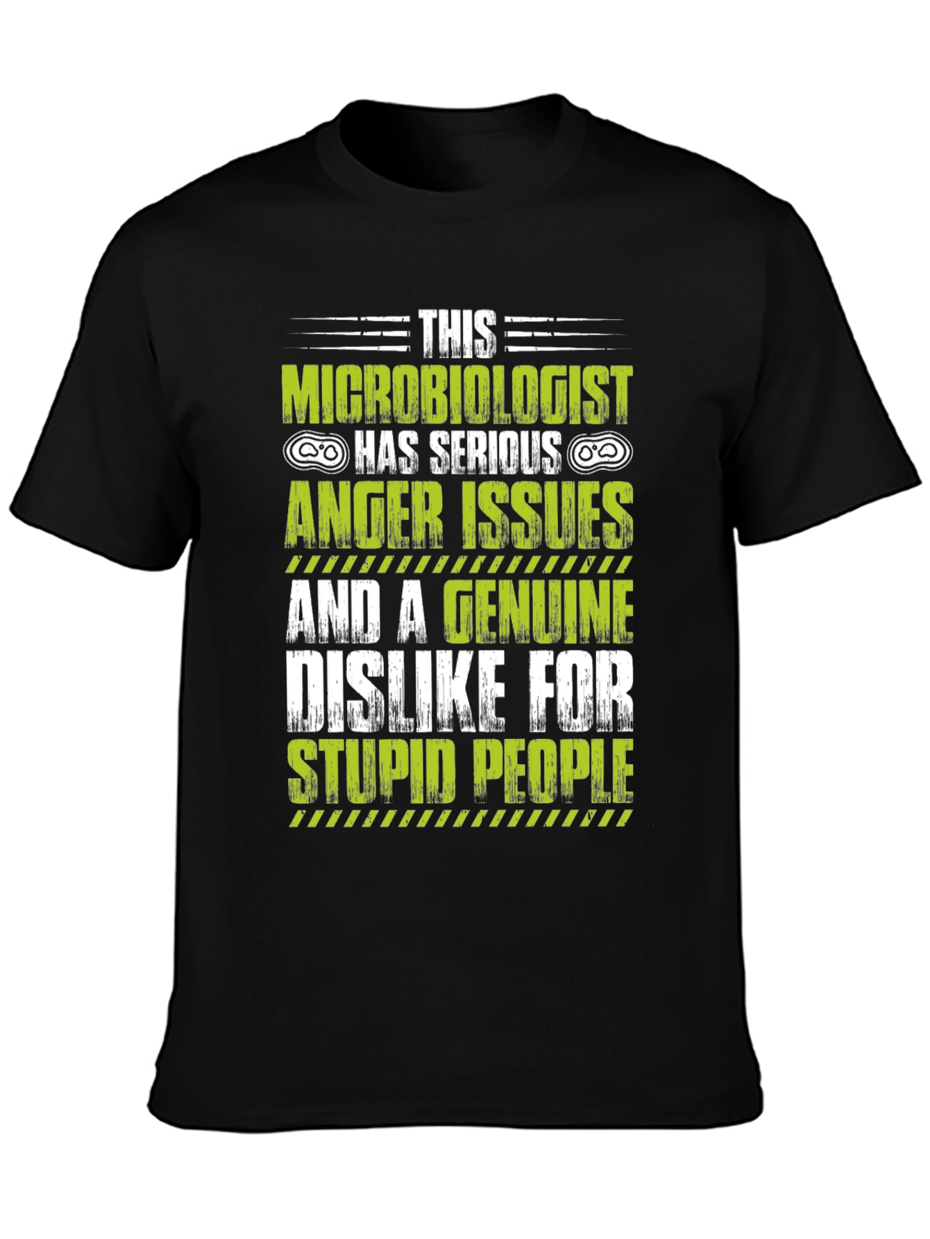 Black Microbiologist Anger Issues Graphic T-Shirt view 3