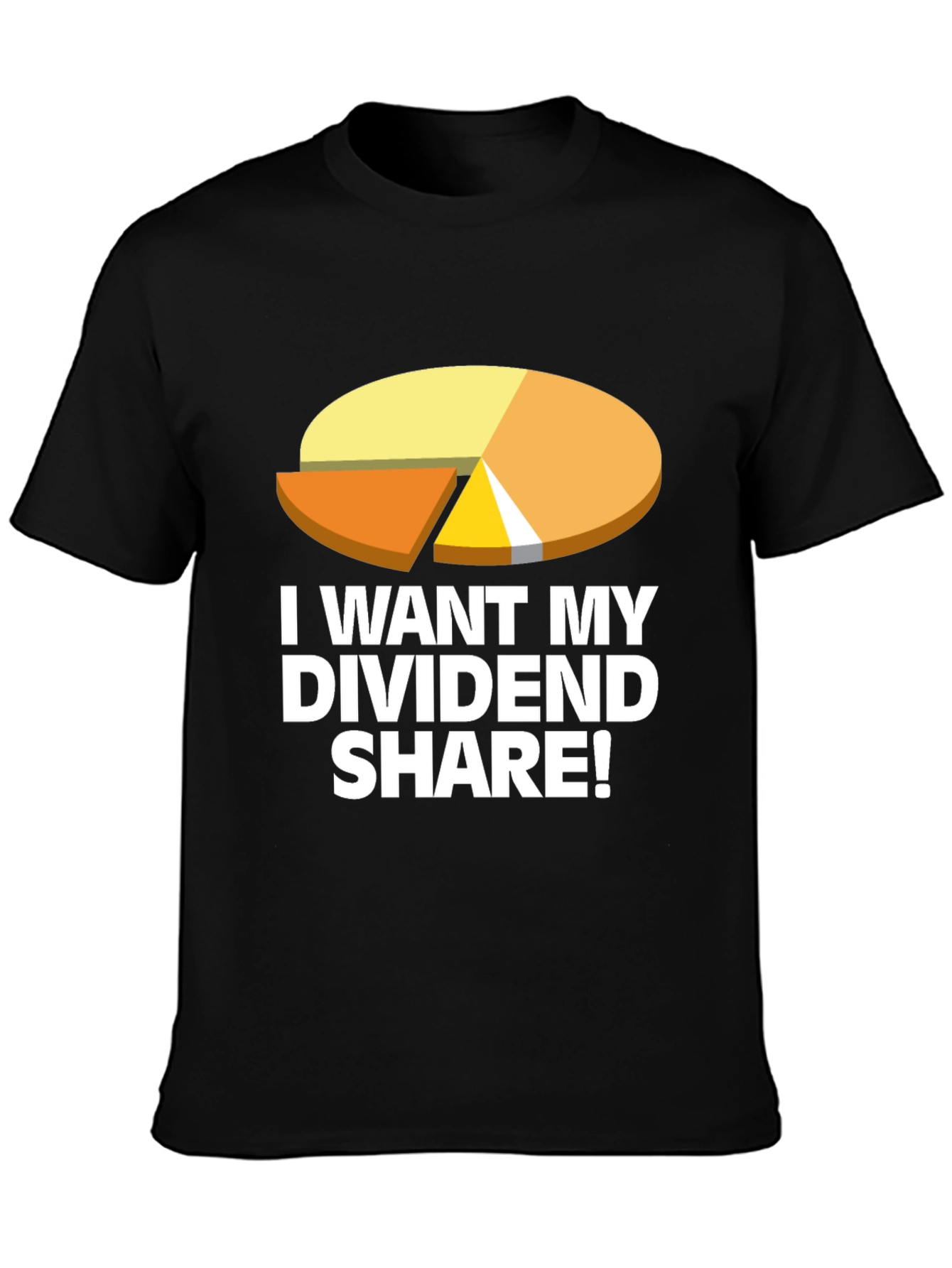 Black Dividend Share T-Shirt - Black Graphic Tee view 3