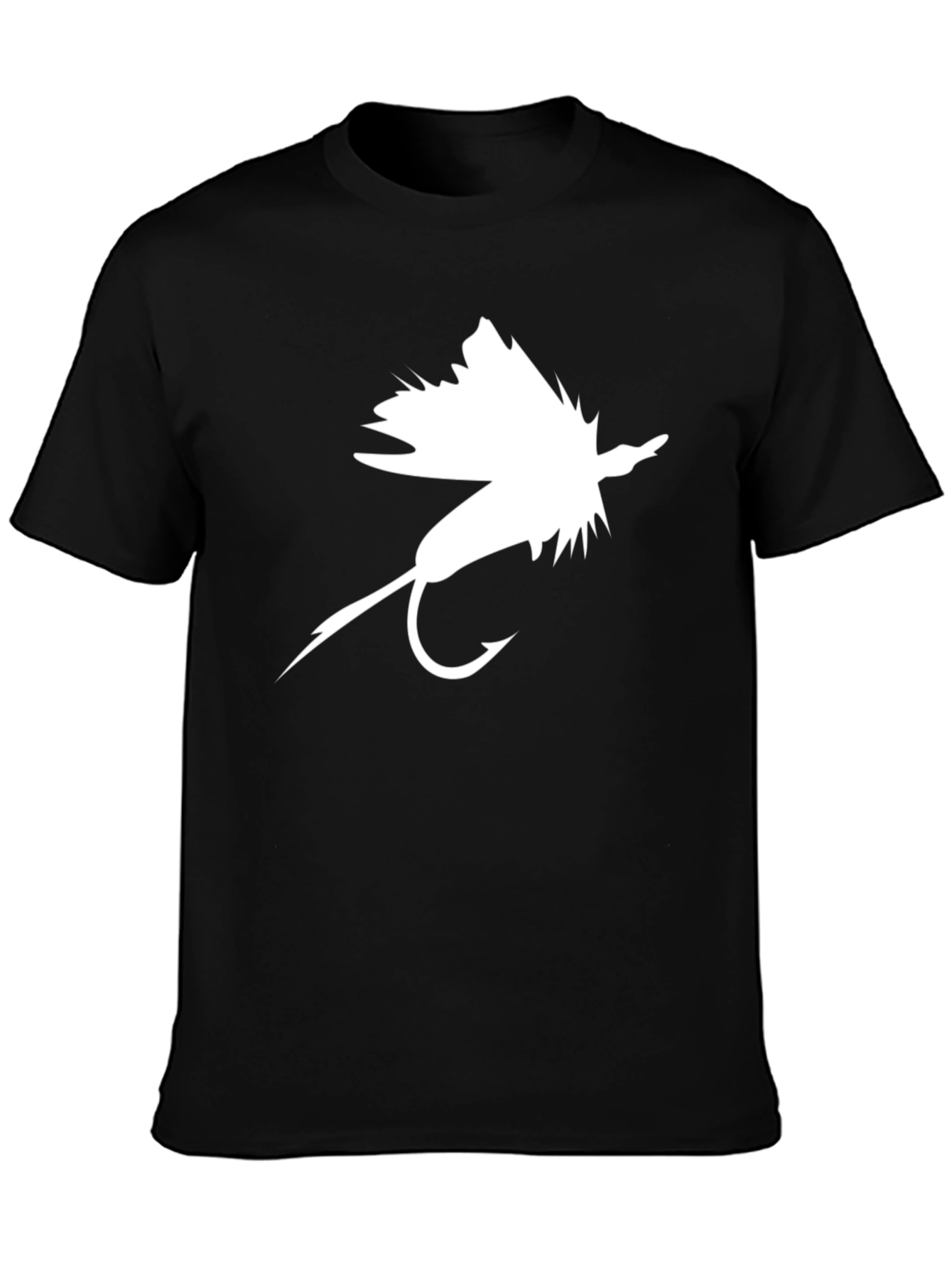 Black Fly Fishing Lure Graphic Tee - Black view 3