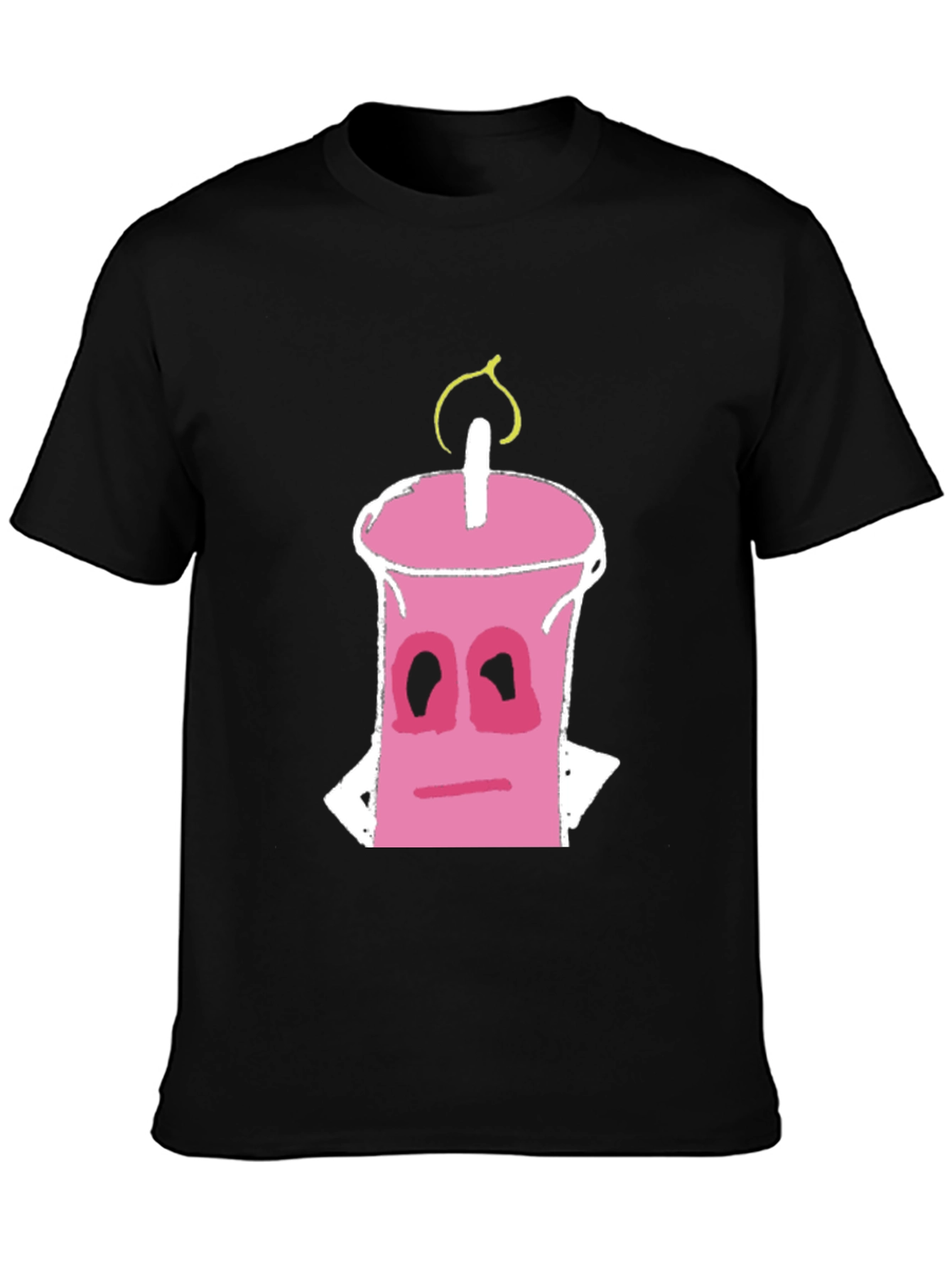 Black Sad Candle T-Shirt - Unique Graphic Tee view 3
