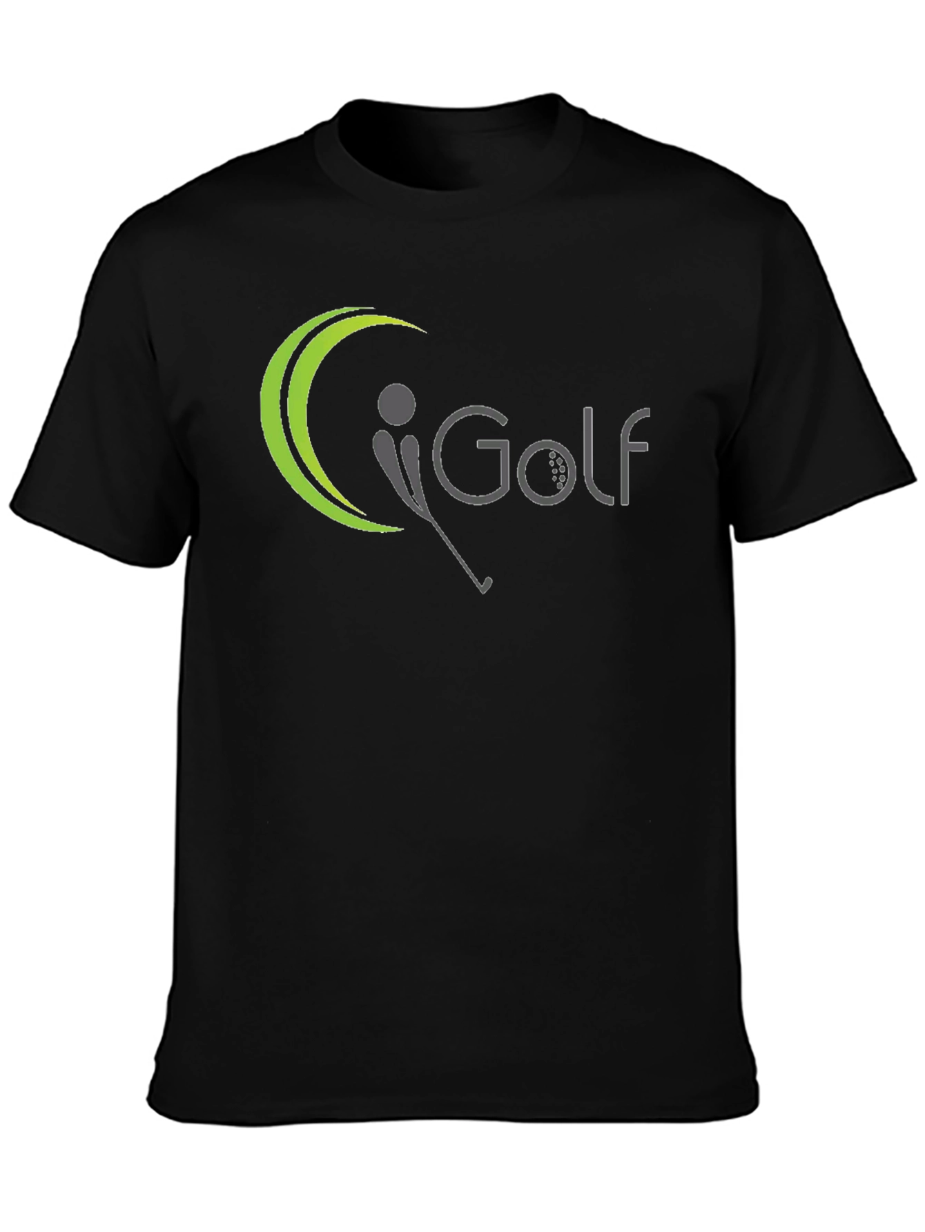 Black Golf Graphic T-Shirt - Black Cotton Tee view 3