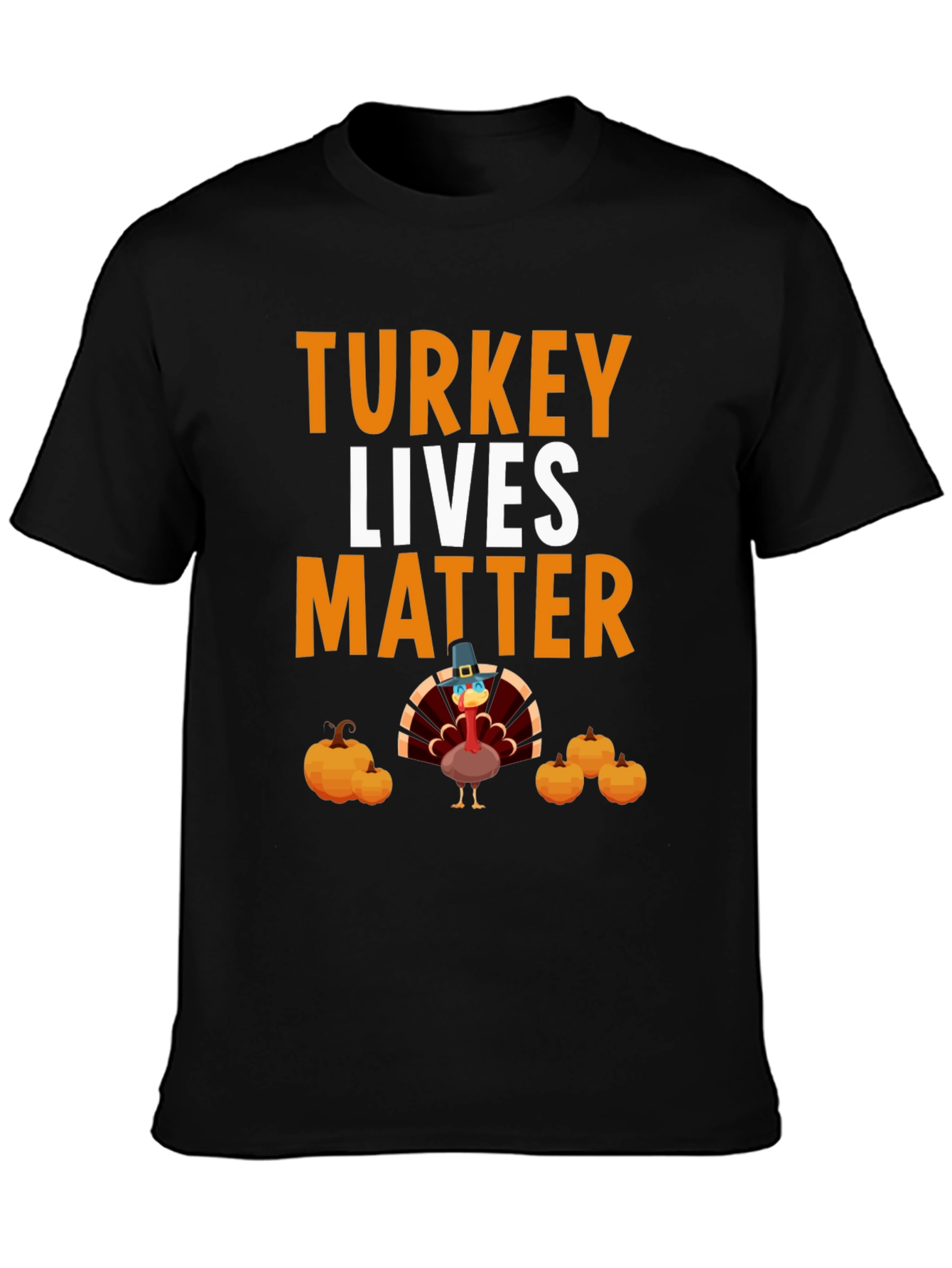 Black Turkey Lives Matter Thanksgiving T-Shirt view 3