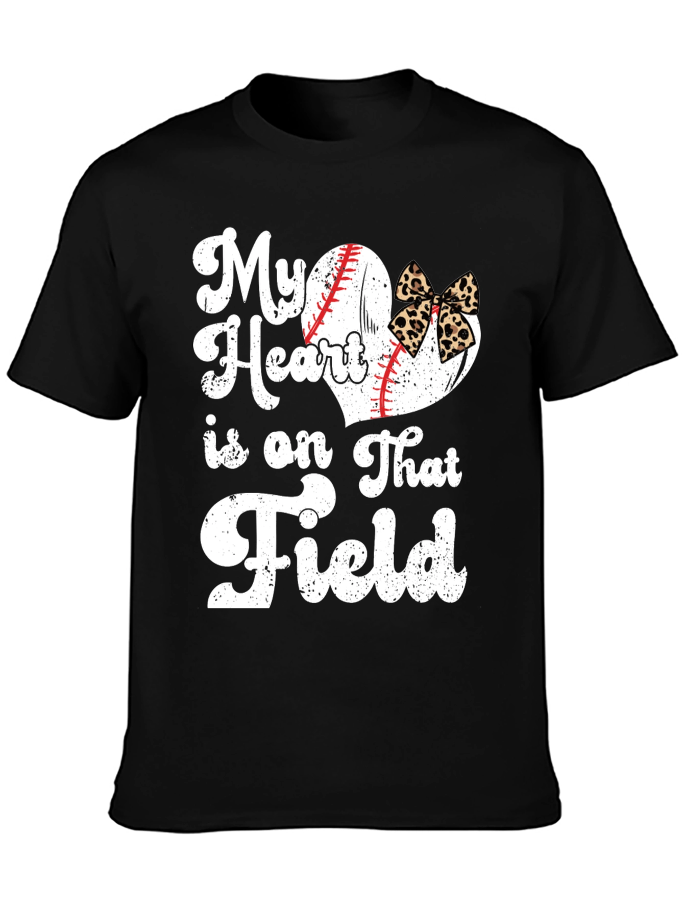 My Heart Is On That Field Baseball Graphic T-Shirt - 3
