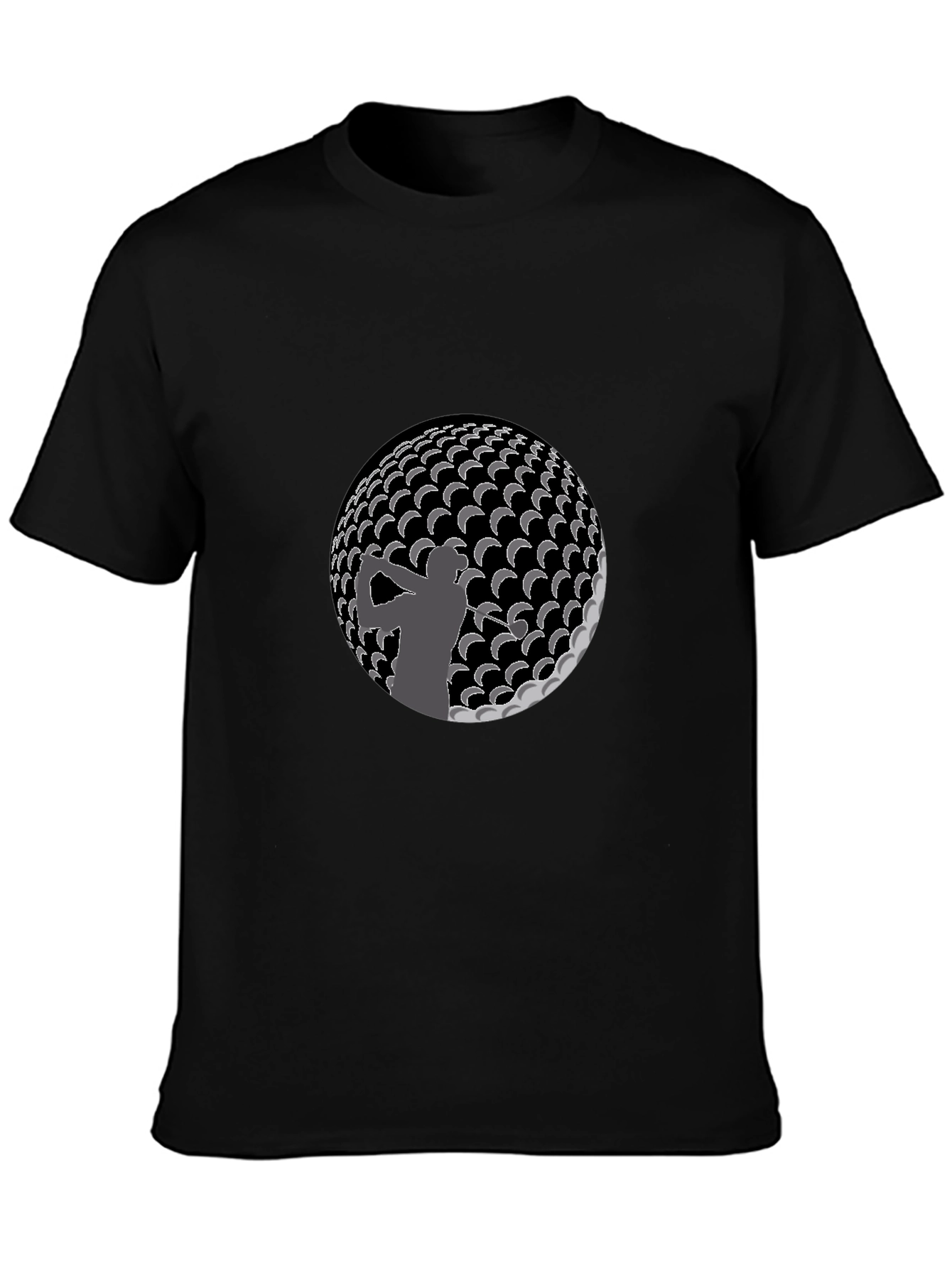 Black Golf Silhouette T-Shirt - Stylish & Unique Design view 3