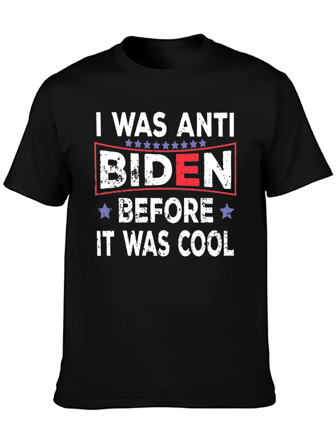 Black Anti Biden Political Slogan Graphic T-Shirt view 3