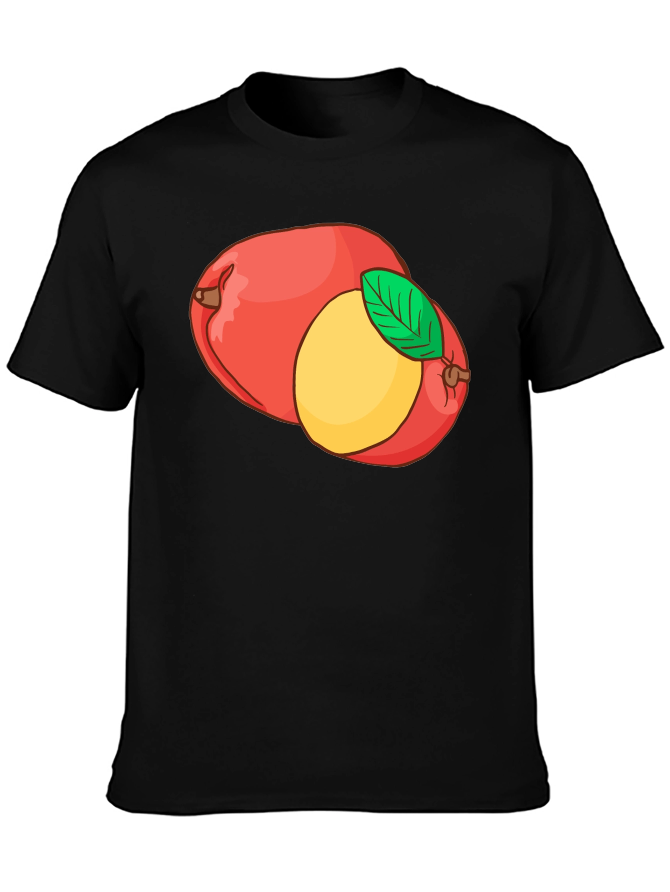 Black Mango Graphic Tee - Summer Fruit T-Shirt view 3