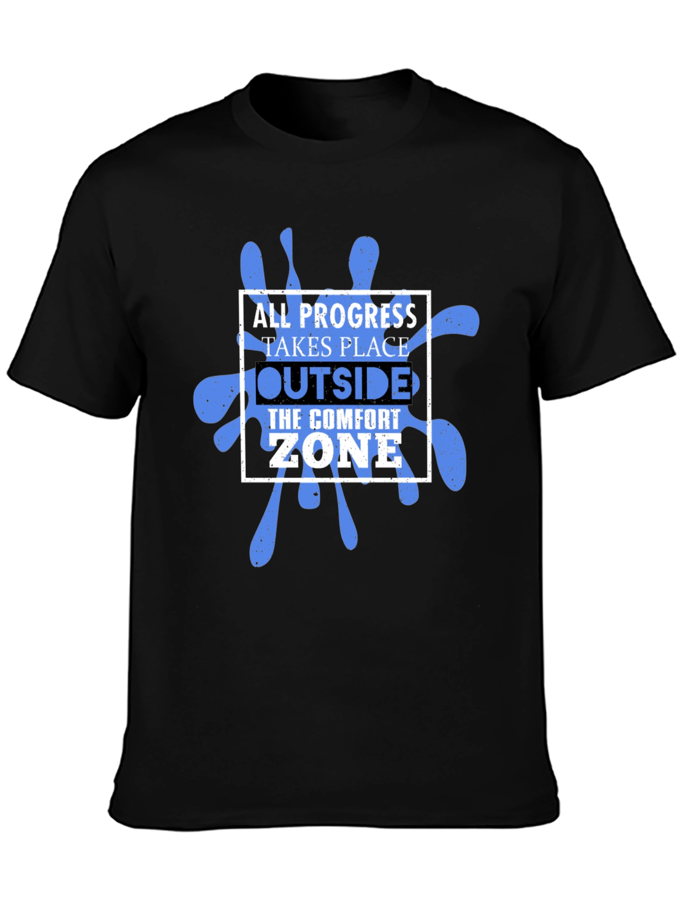 Black Progress Comfort Zone Graphic T-Shirt view 3