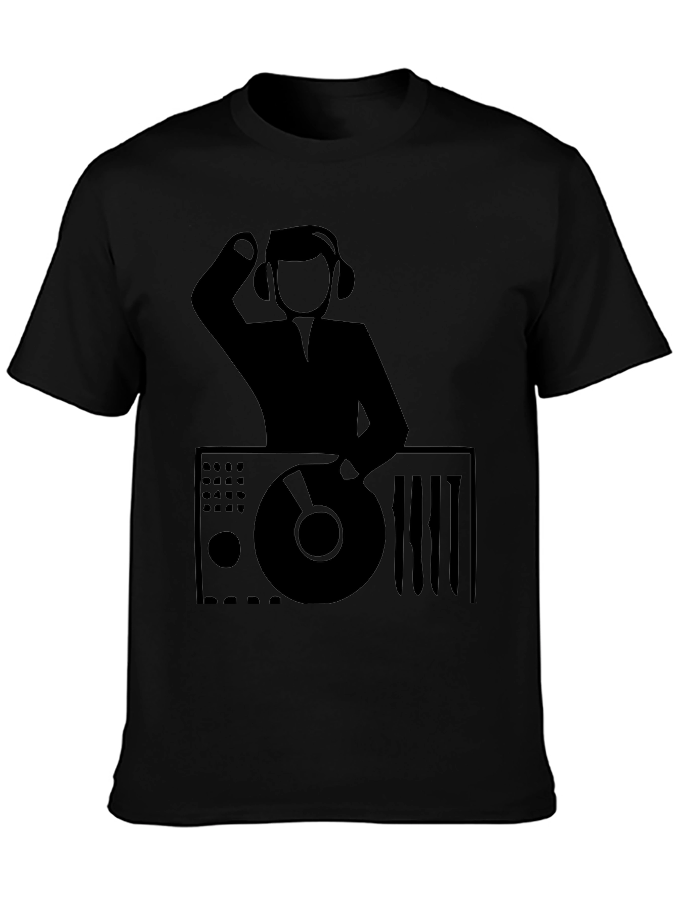 Black DJ Graphic Tee - Black Music Lover T-Shirt view 3