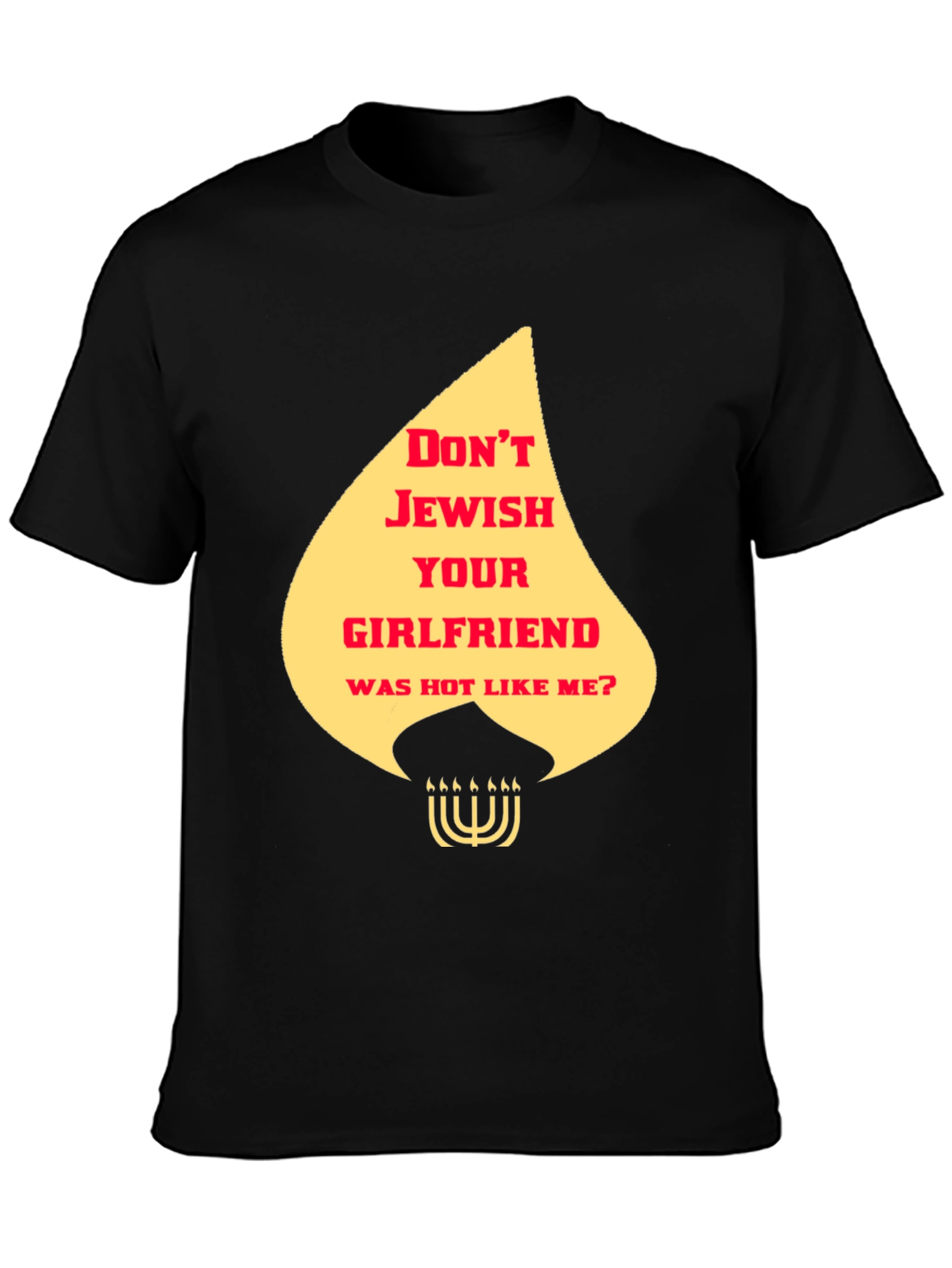 Black Offensive Jewish Humor T-Shirt view 3
