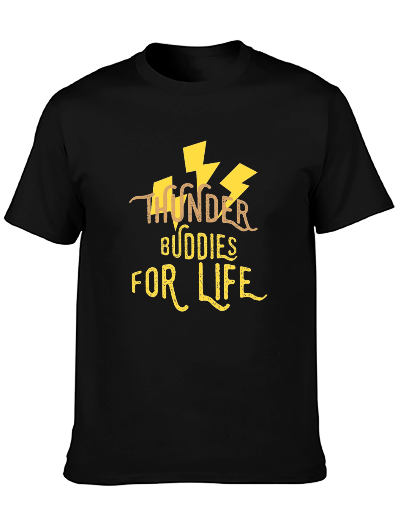 Black Thunder Buddies For Life Black T-Shirt view 3