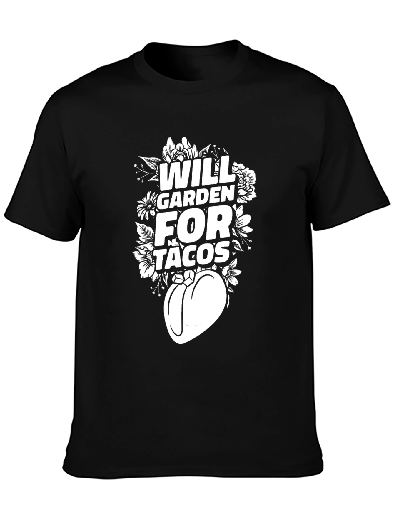 Black Will Garden for Tacos T-Shirt view 3